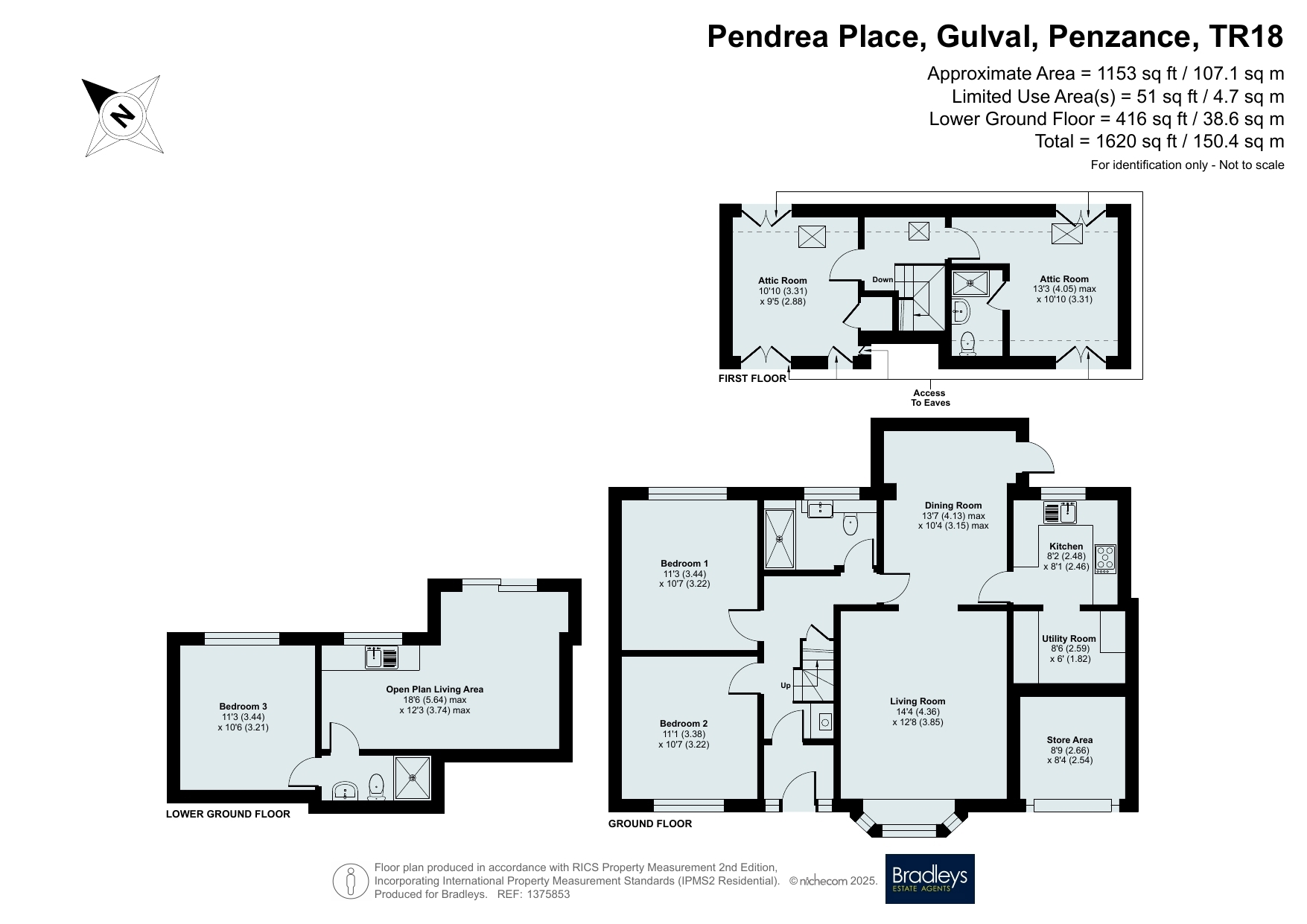 3, Pendrea Place, Penzance floorplan