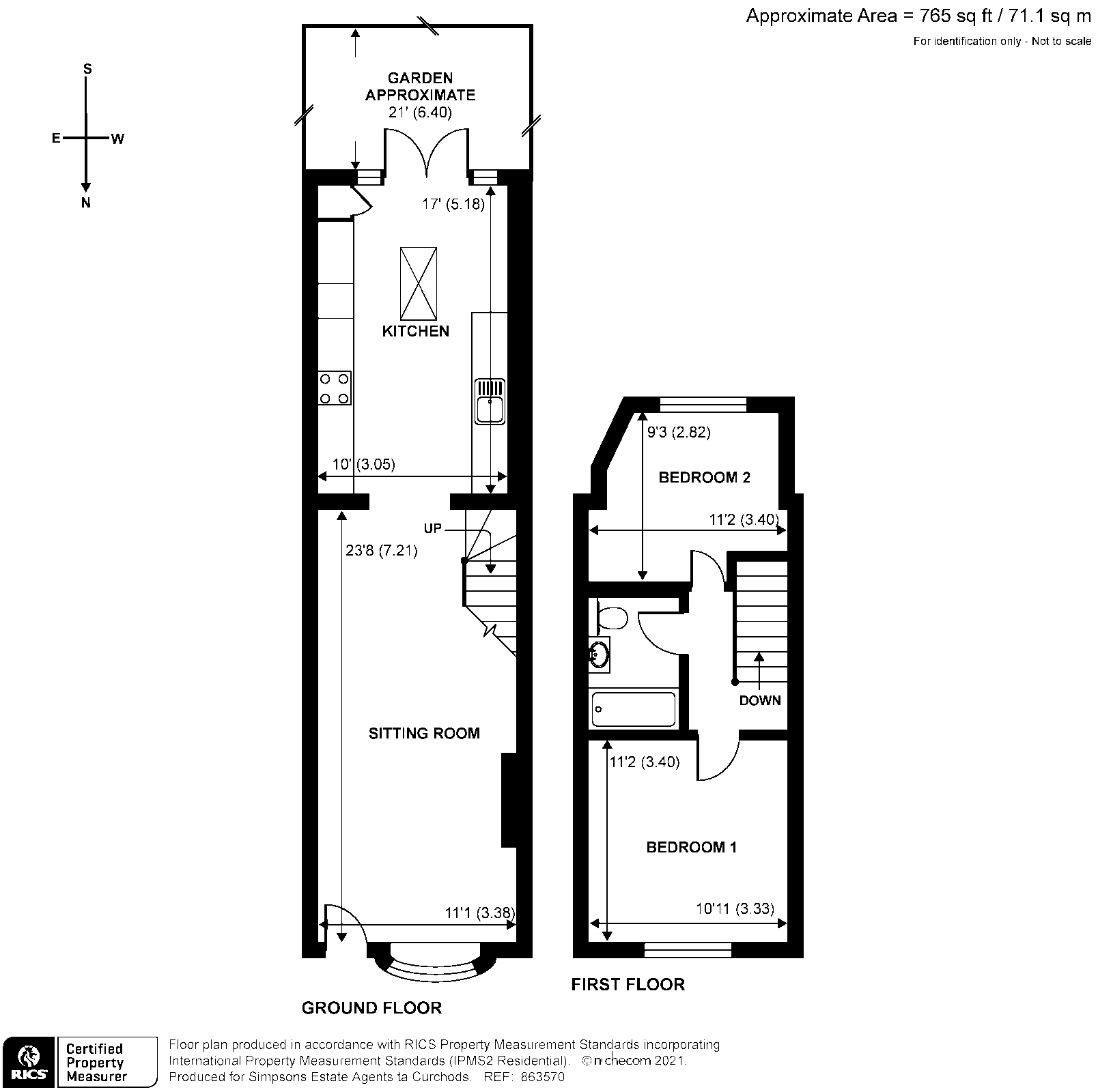Walpole Place, Teddington TW11, 2 bedroom terraced house for sale