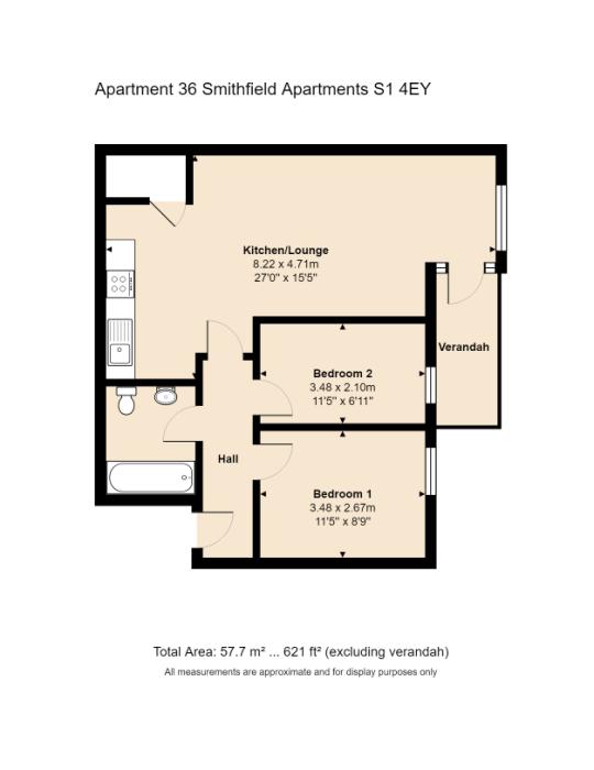 2 bed flat for sale in Smithfield Apartments, 131 Rockingham Street