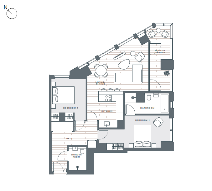 2, River Park Tower, Nine Elms Lane, London floorplan