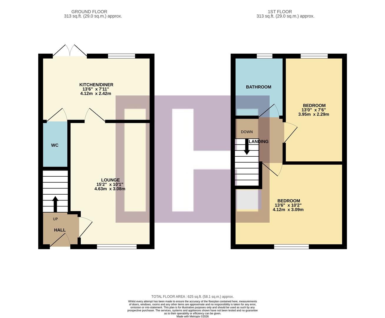 19, Claydon Avenue, Middlesbrough floorplan