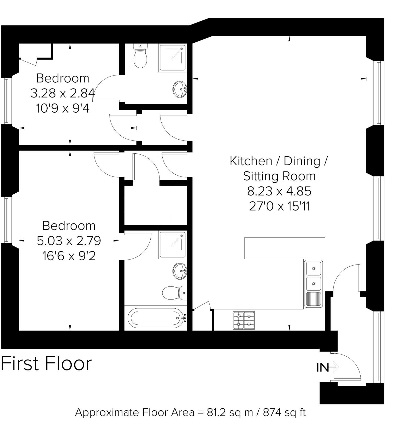 12,Flat 4, Chipping Street, Tetbury floorplan