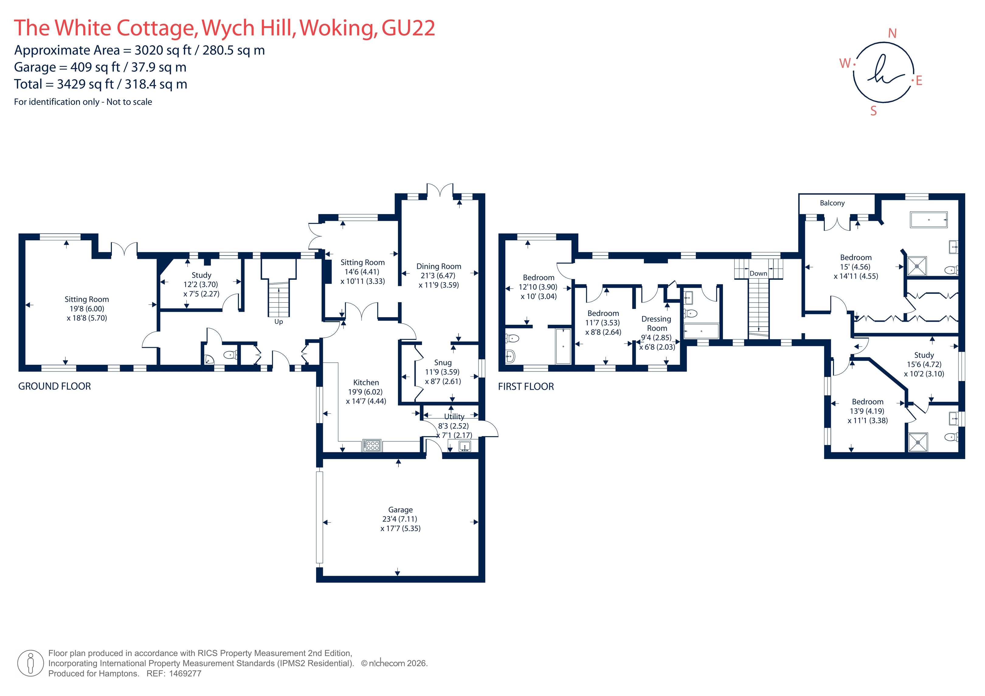 The White Cottage, Wych Hill, Woking floorplan
