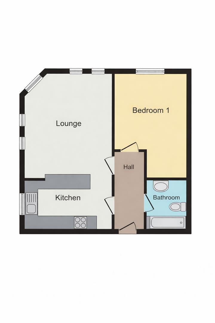 Flat 1, Robin Hood Quay, Old Road, Gosport floorplan