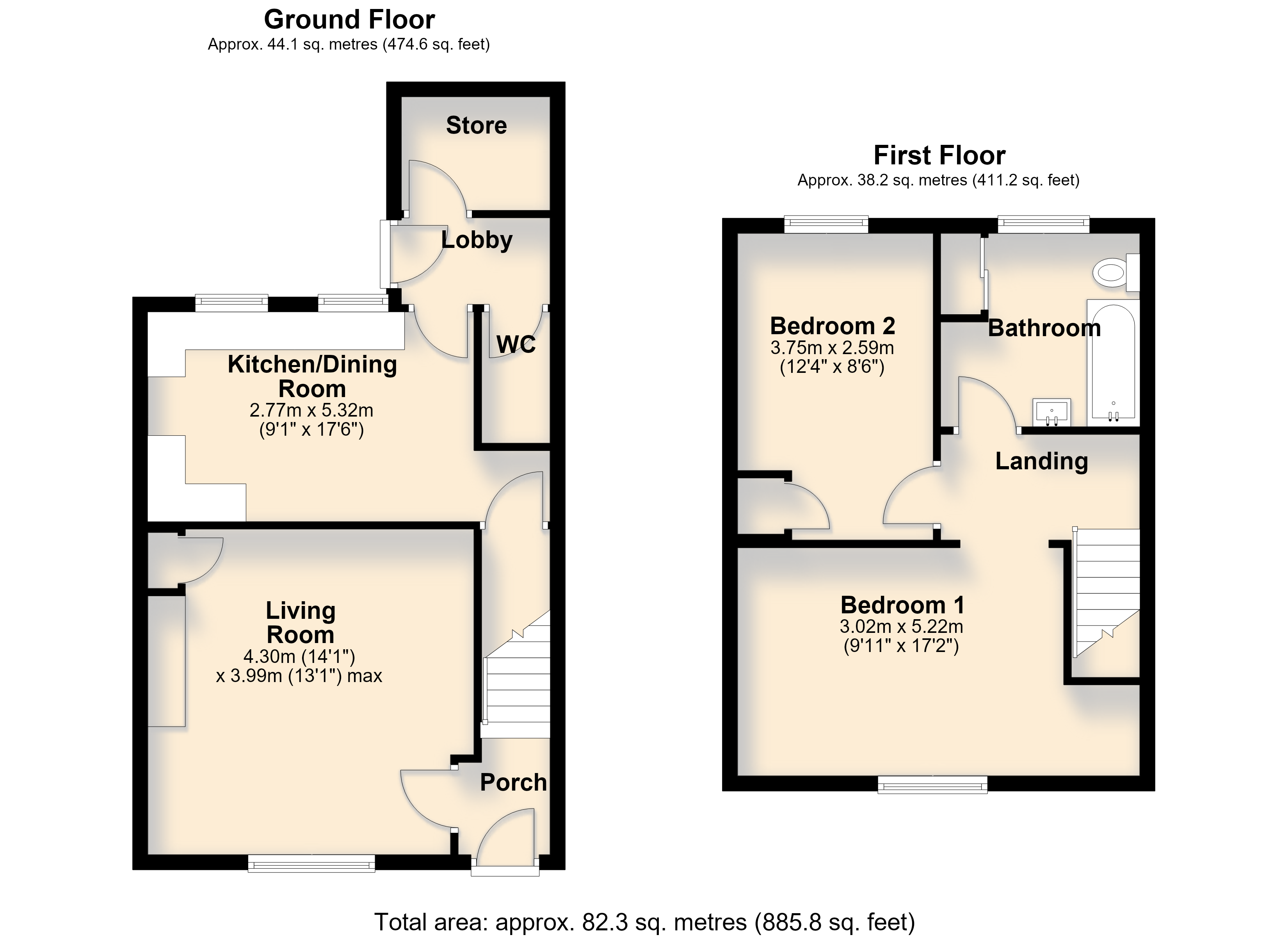 6, Corn Park, South Brent floorplan