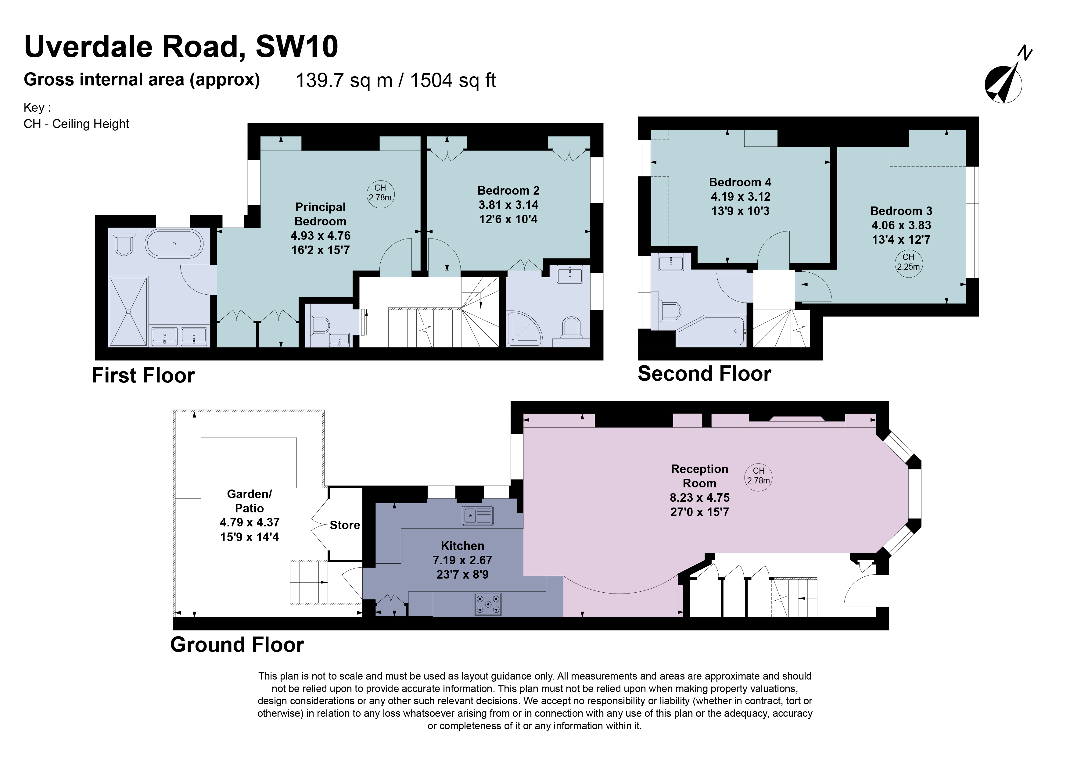 Flat B, 70, Uverdale Road, London floorplan