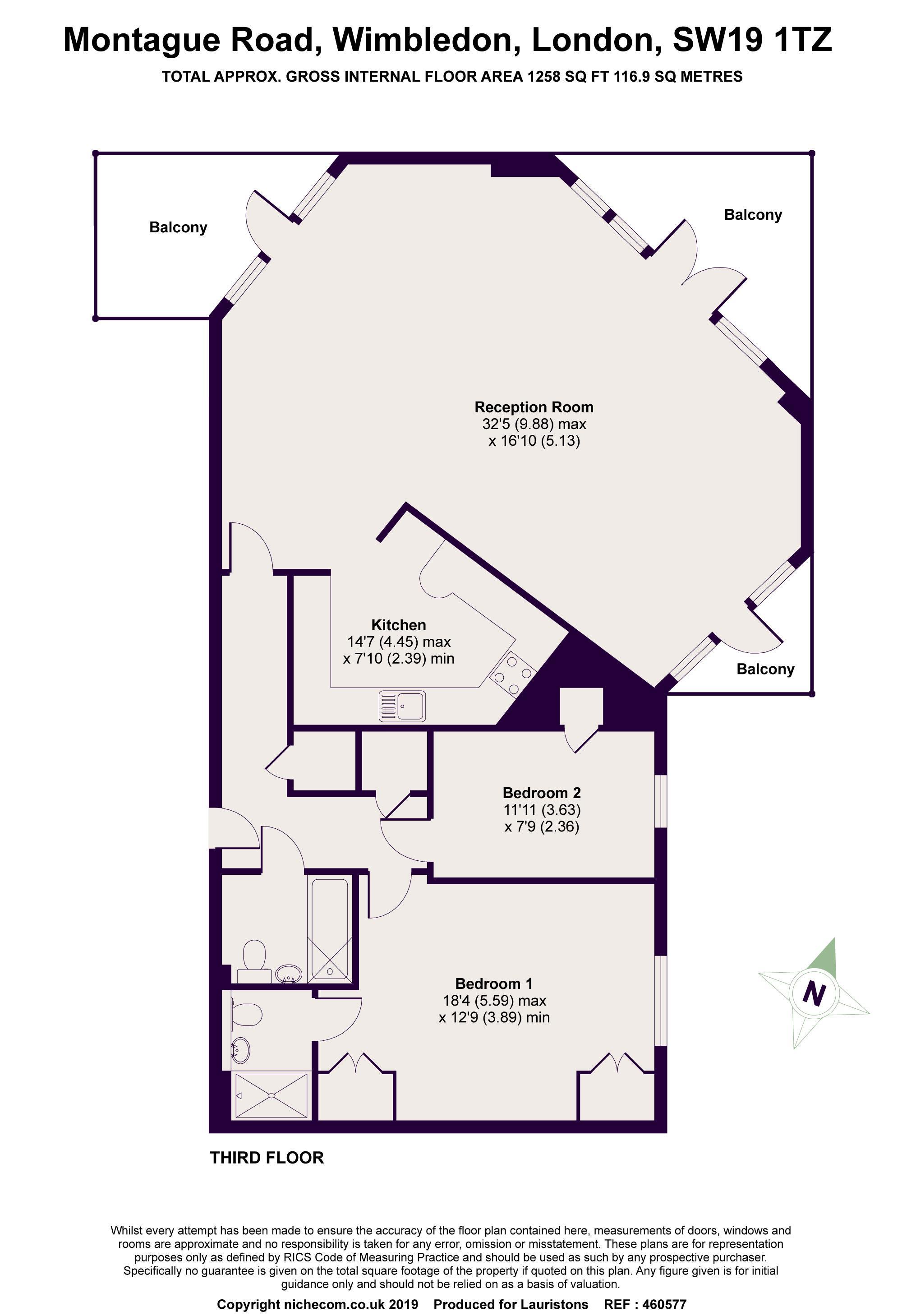 2 Bedrooms Flat for sale in Apartment Carrington House, Wimbledon SW19