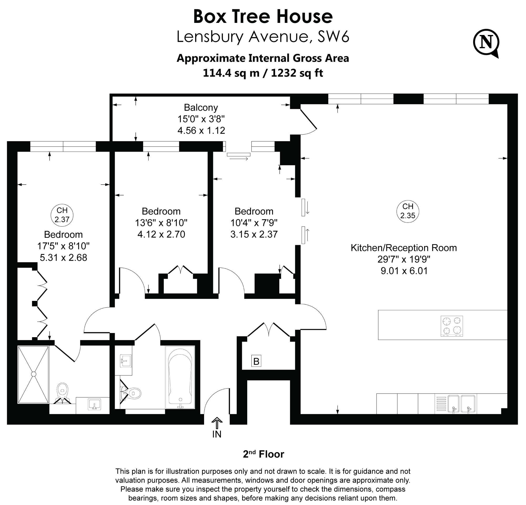 13, Box Tree House, Imperial Wharf, Fulham floorplan