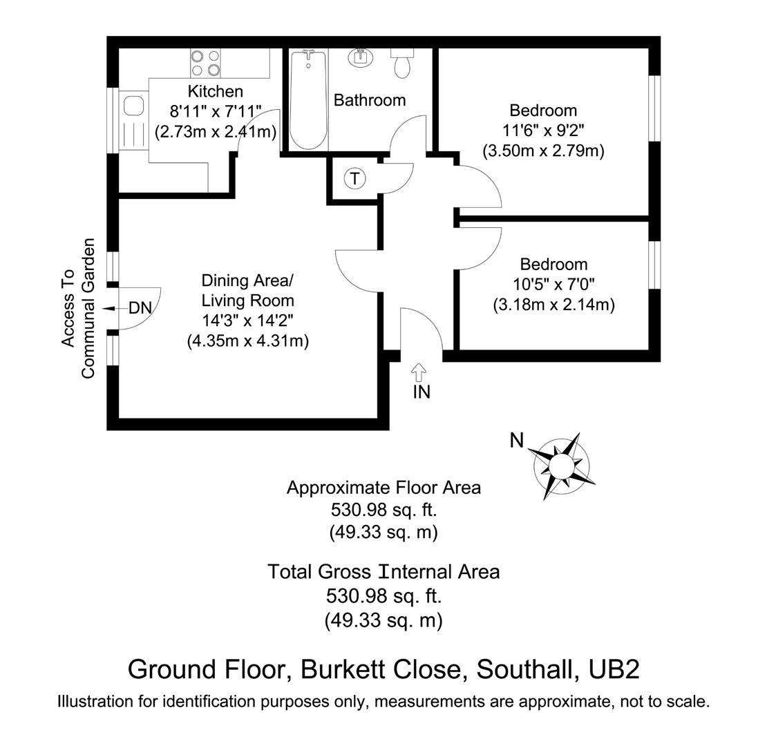 109, Burket Close, Norwood Green floorplan
