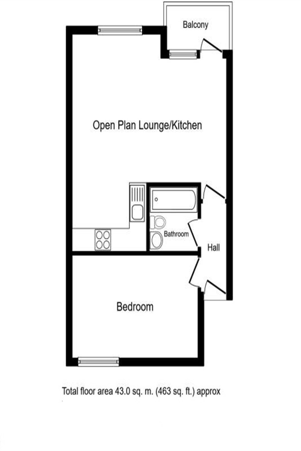 4 Harrison Bell House, 2a Oak Crescent, London floorplan