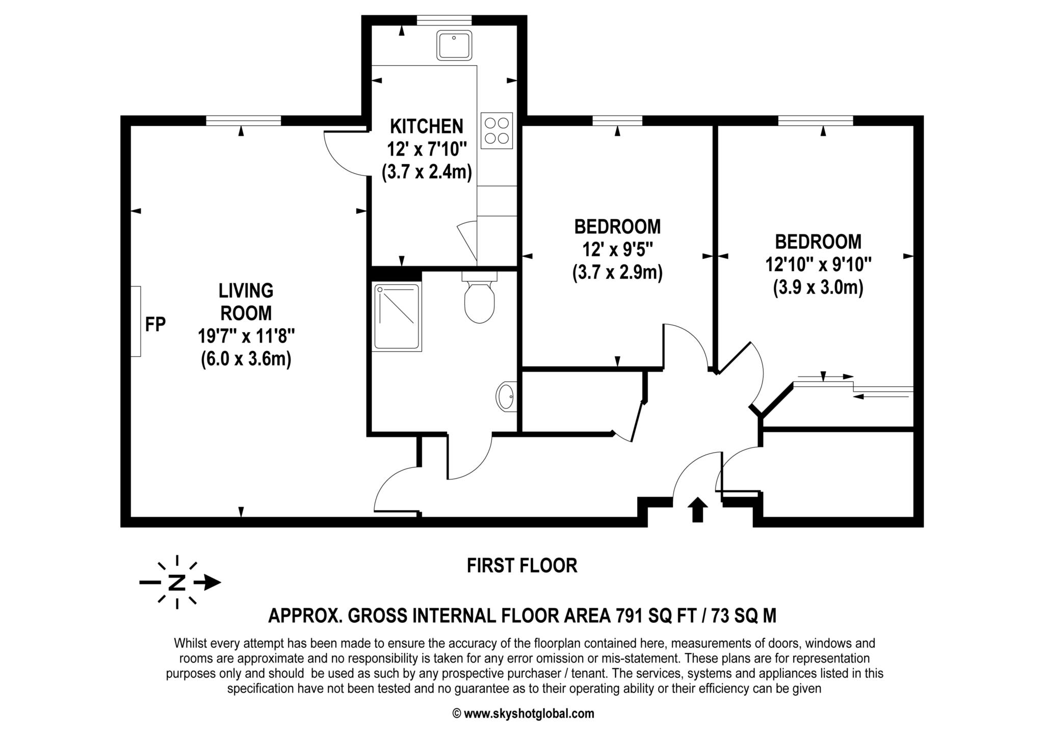 44 Blake Court, Newsholme Drive, London floorplan