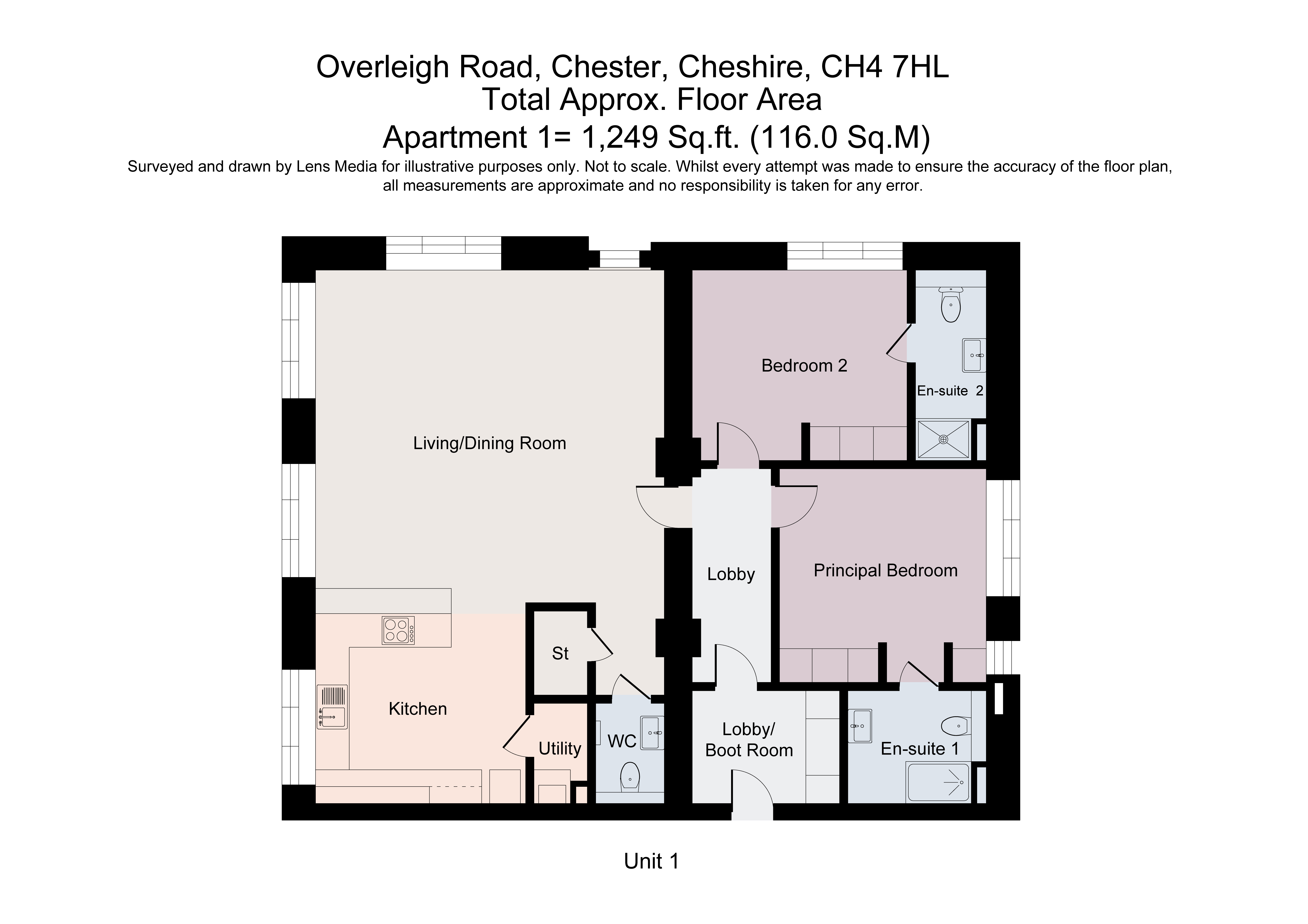 Apartment 1, 2, Overleigh Road, Cheshire floorplan