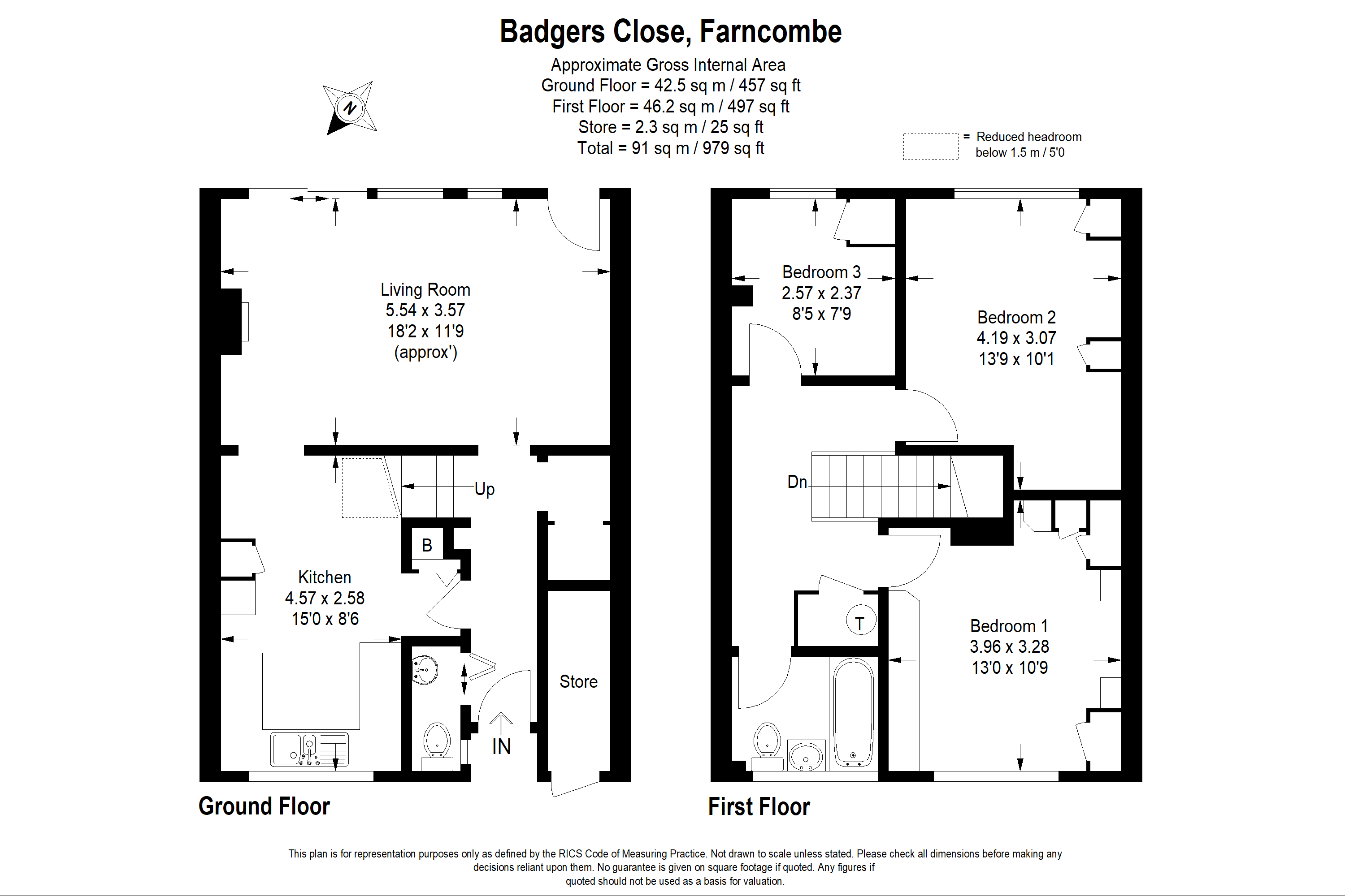 8, Badgers Close, Godalming floorplan