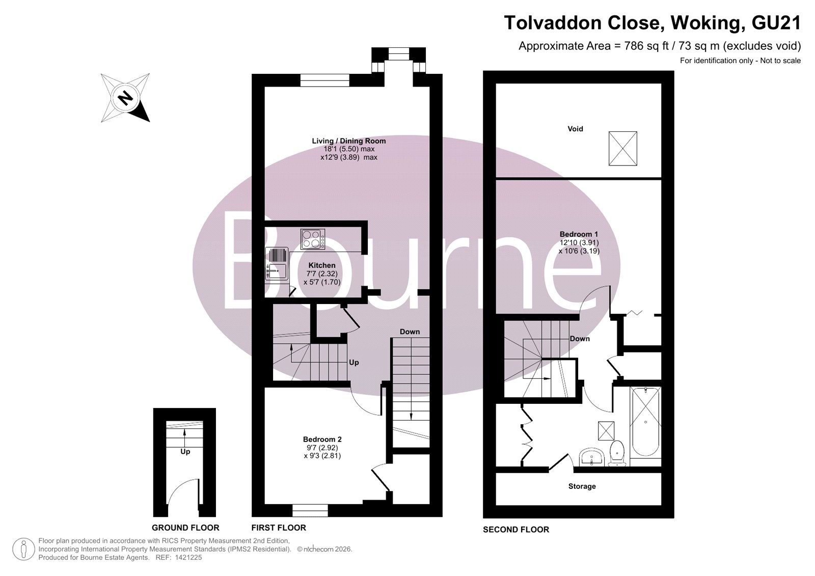 14, Tolvaddon Close, Woking floorplan