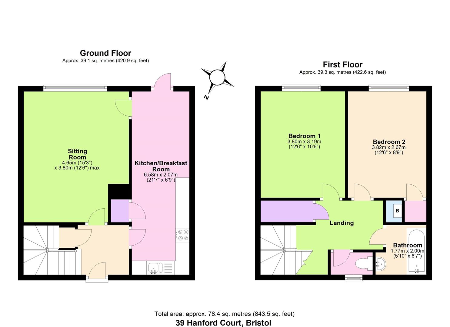 39, Hanford Court, Bristol floorplan