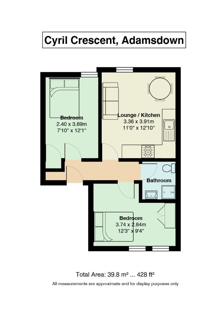 5, 6, Cyril Crescent, Cardiff floorplan