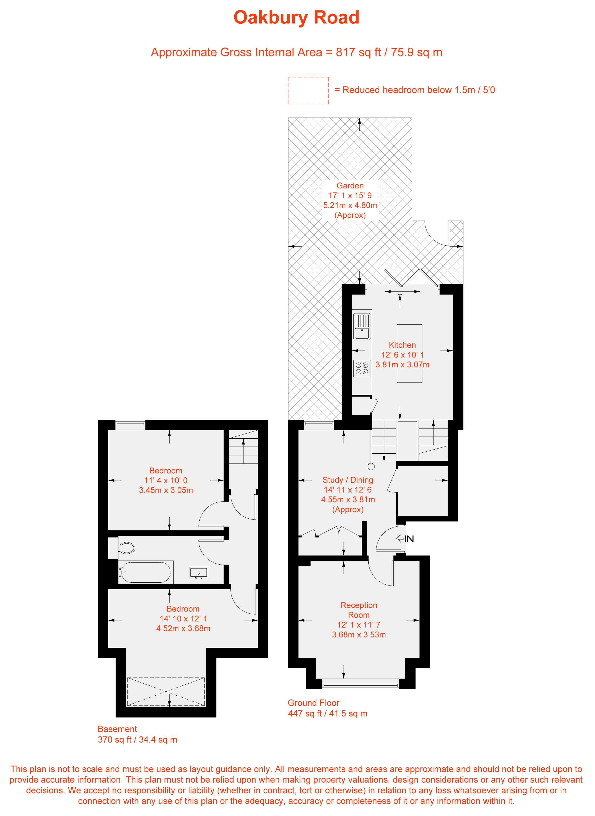 Oakbury Road, London floorplan