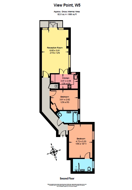 2 Bedrooms Flat to rent in The View Point, North Common Road, Ealing, London W5