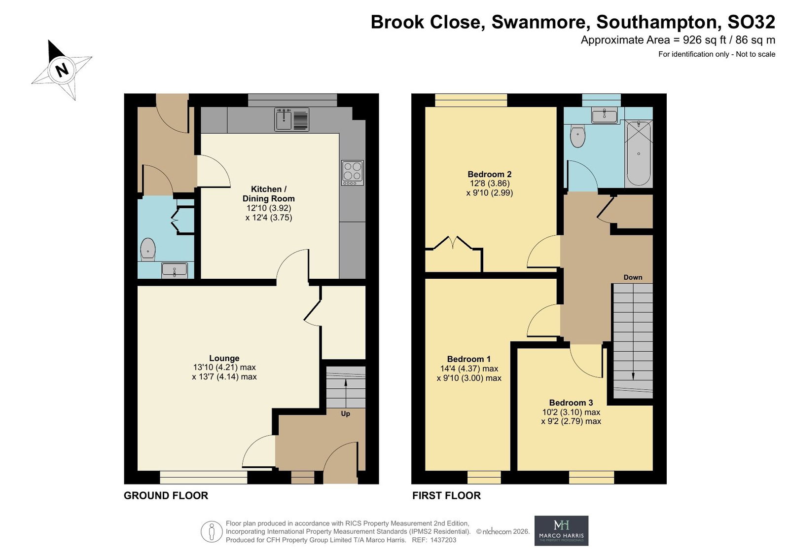 25, Brook Close, Southampton floorplan