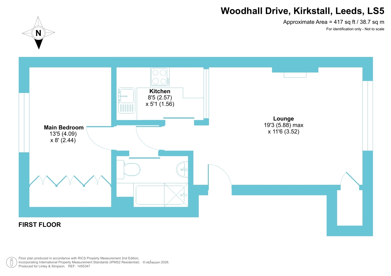 41, Woodhall Drive, Leeds floorplan