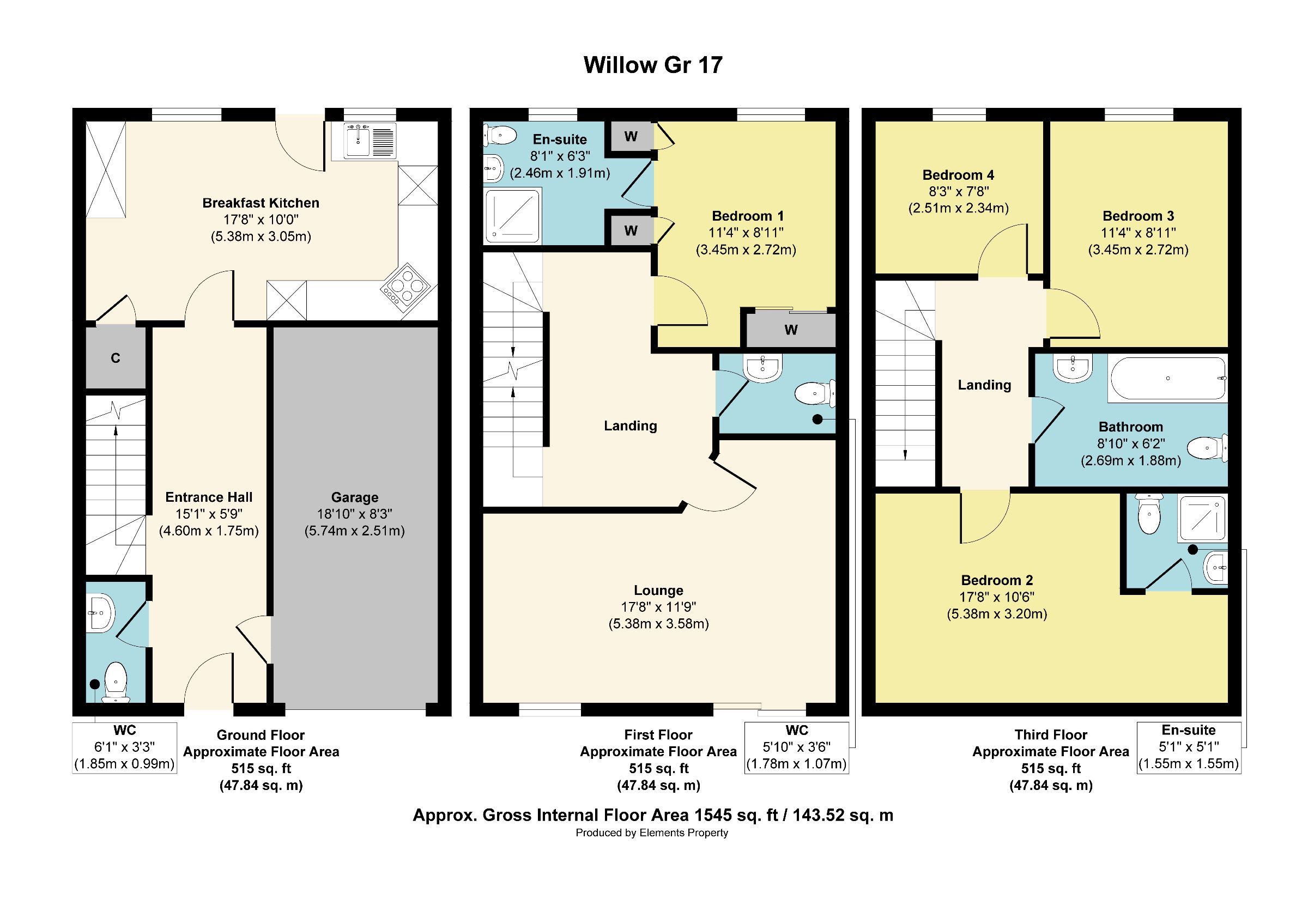 17 Willow Grove, Willenhall floorplan