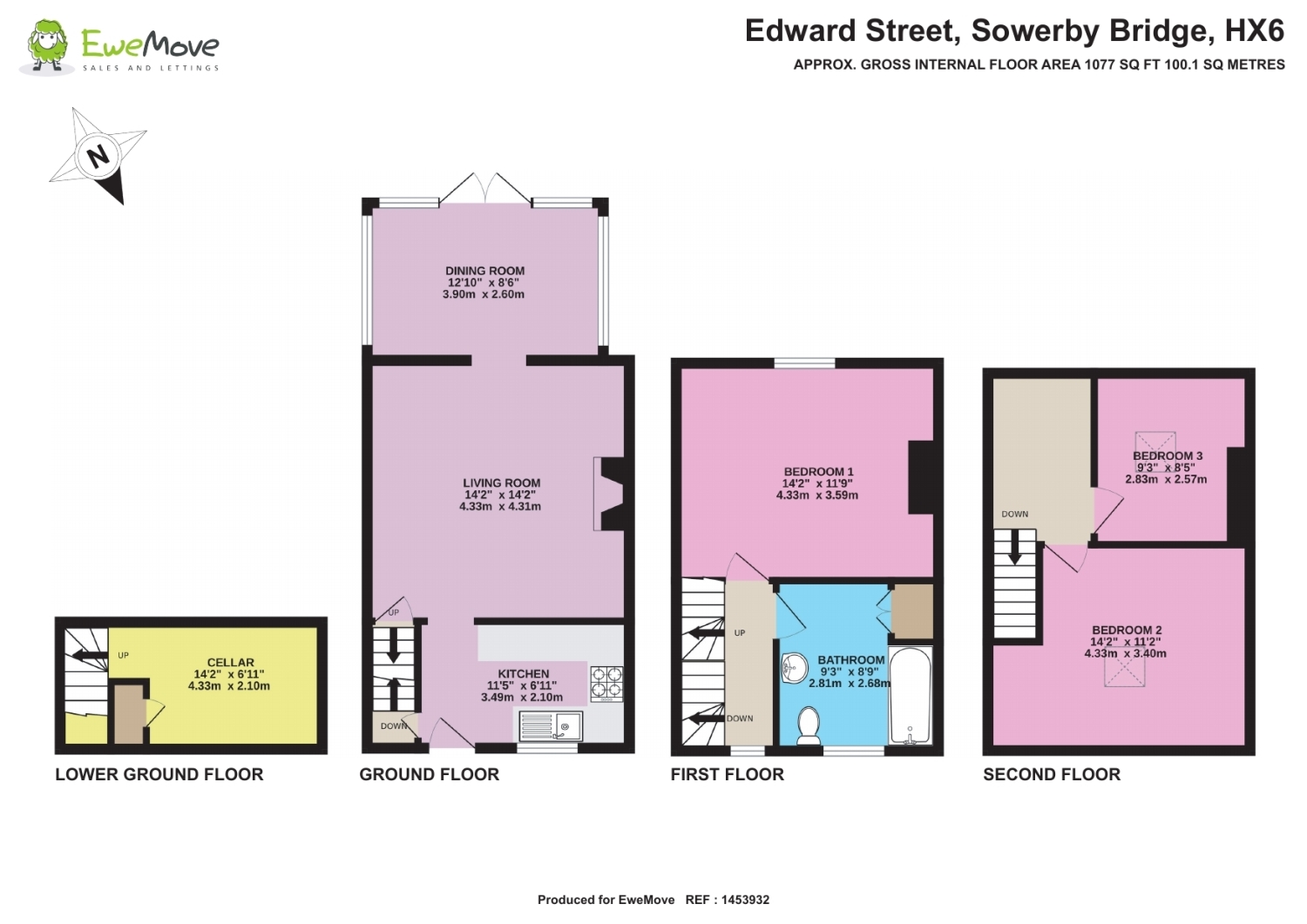 72, EDWARD STREET, SOWERBY BRIDGE floorplan