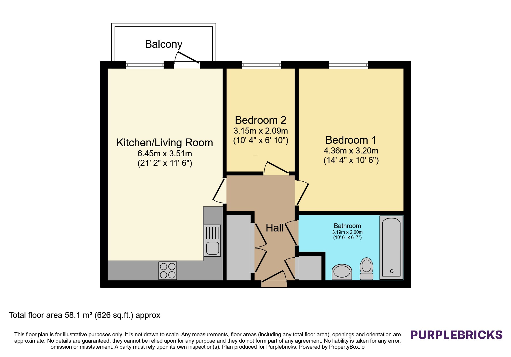 Flat 14/Granada House, Meridian Way, Southampton floorplan