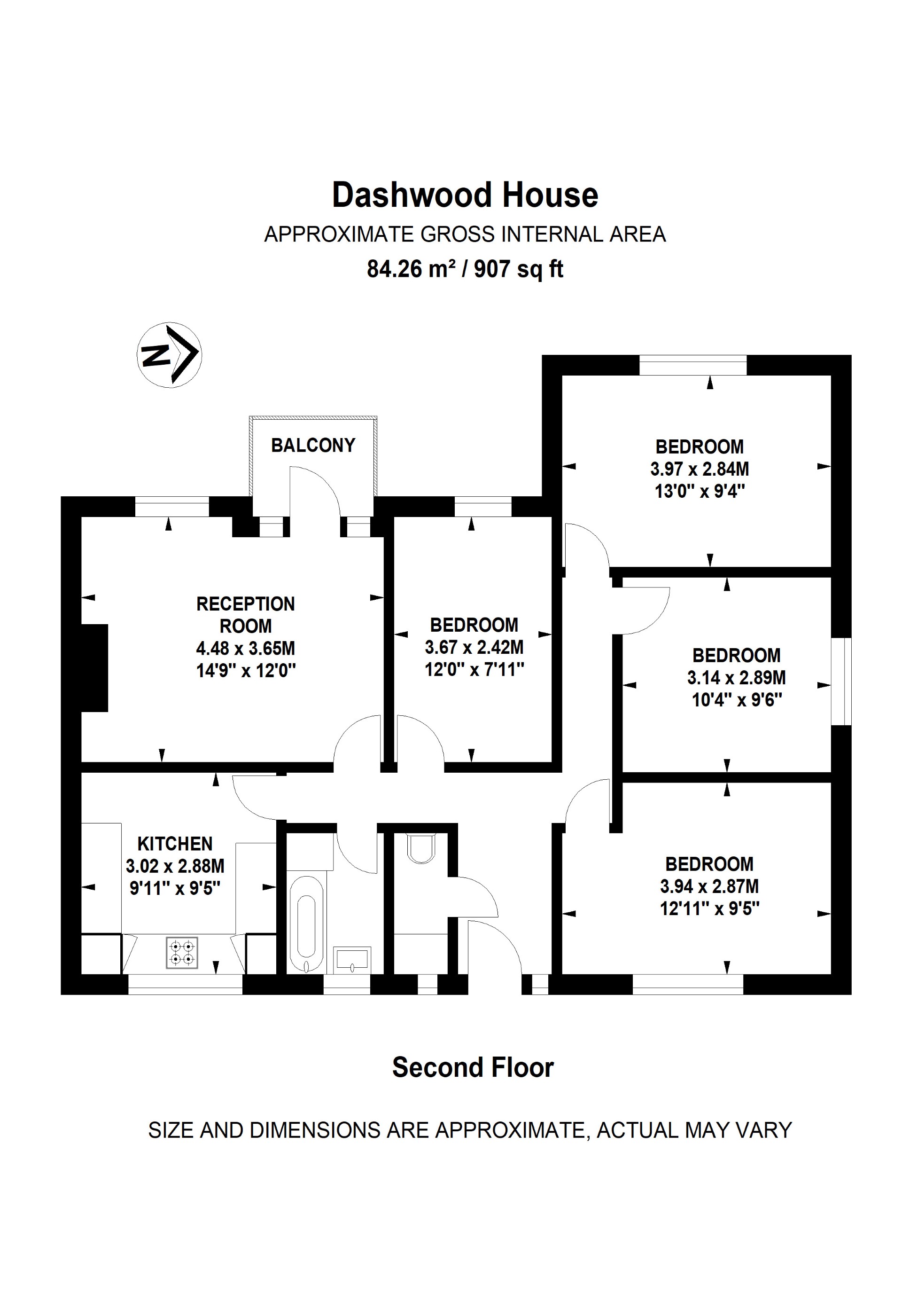 12, Dashwood House, London floorplan
