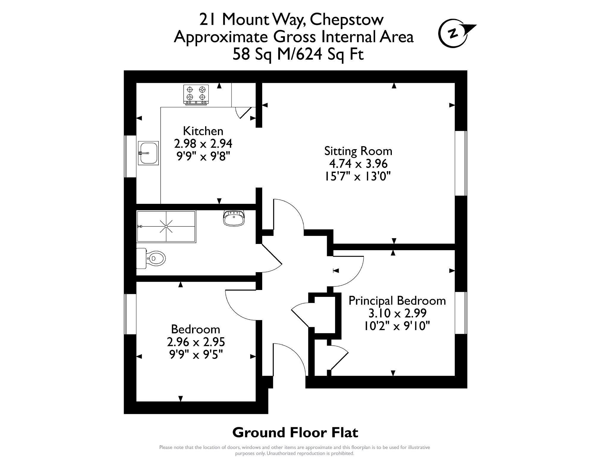 21, The Mount, Chepstow floorplan