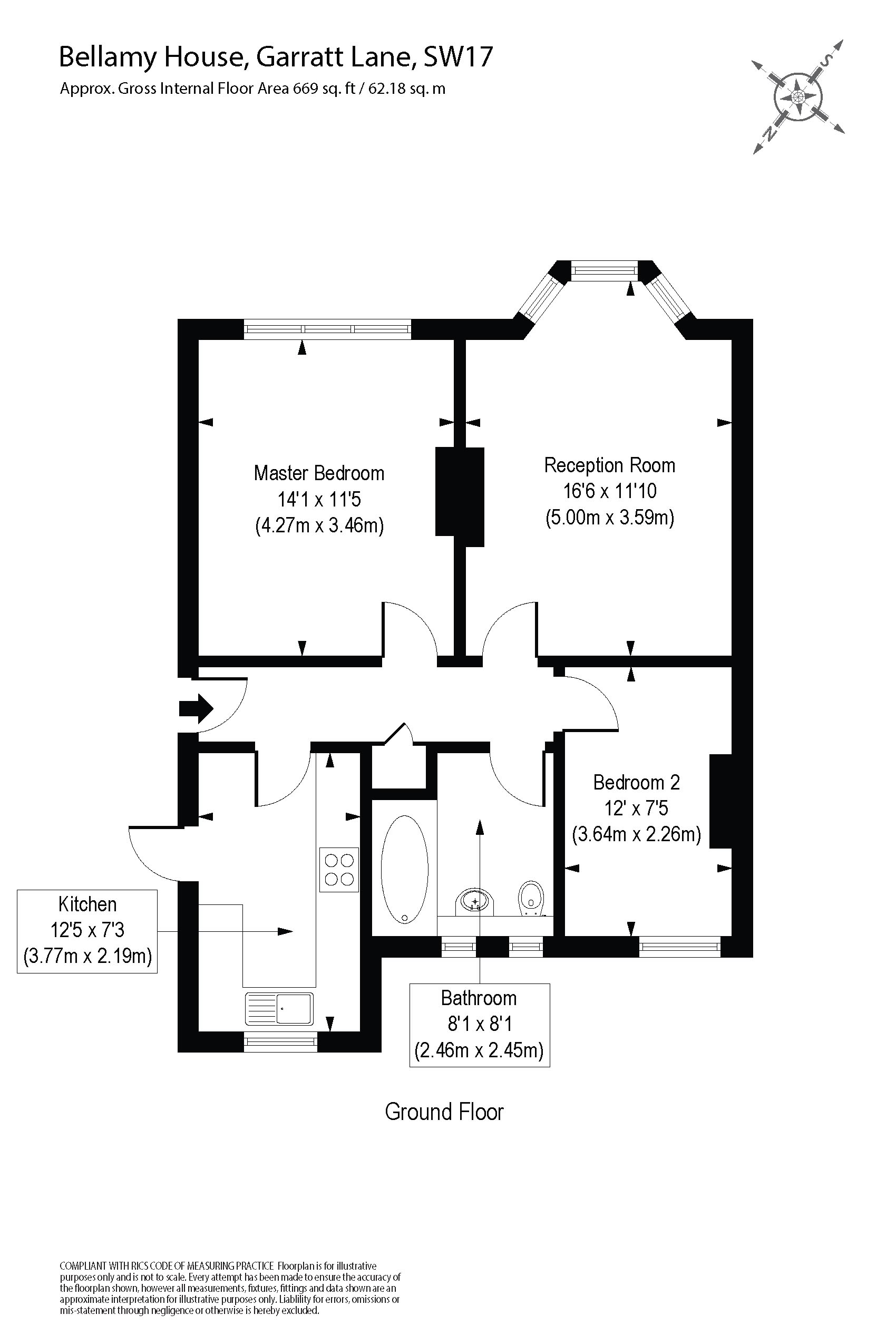 Flat 45,, Bellamy House, London floorplan