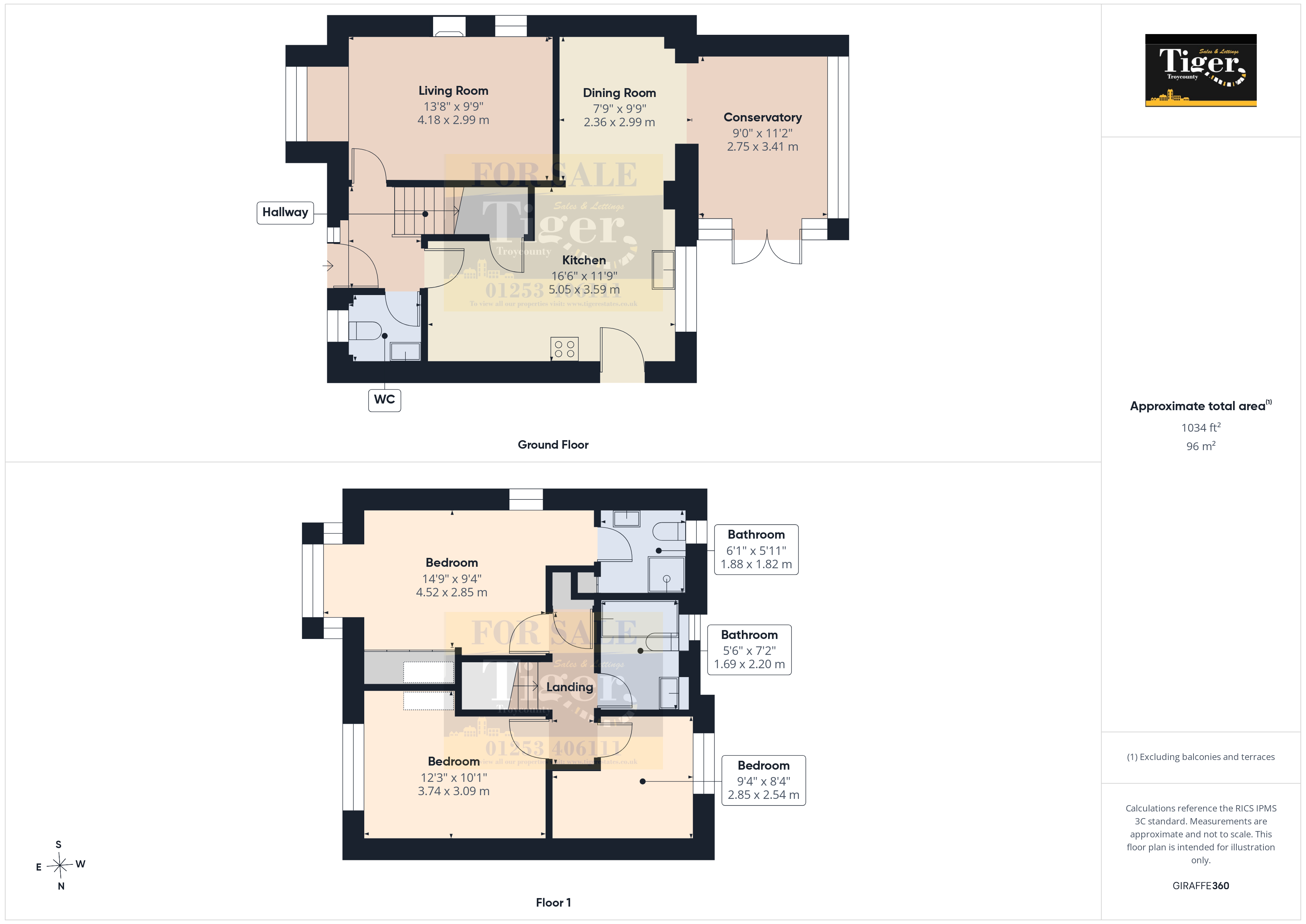 1, Moss Way, Blackpool floorplan