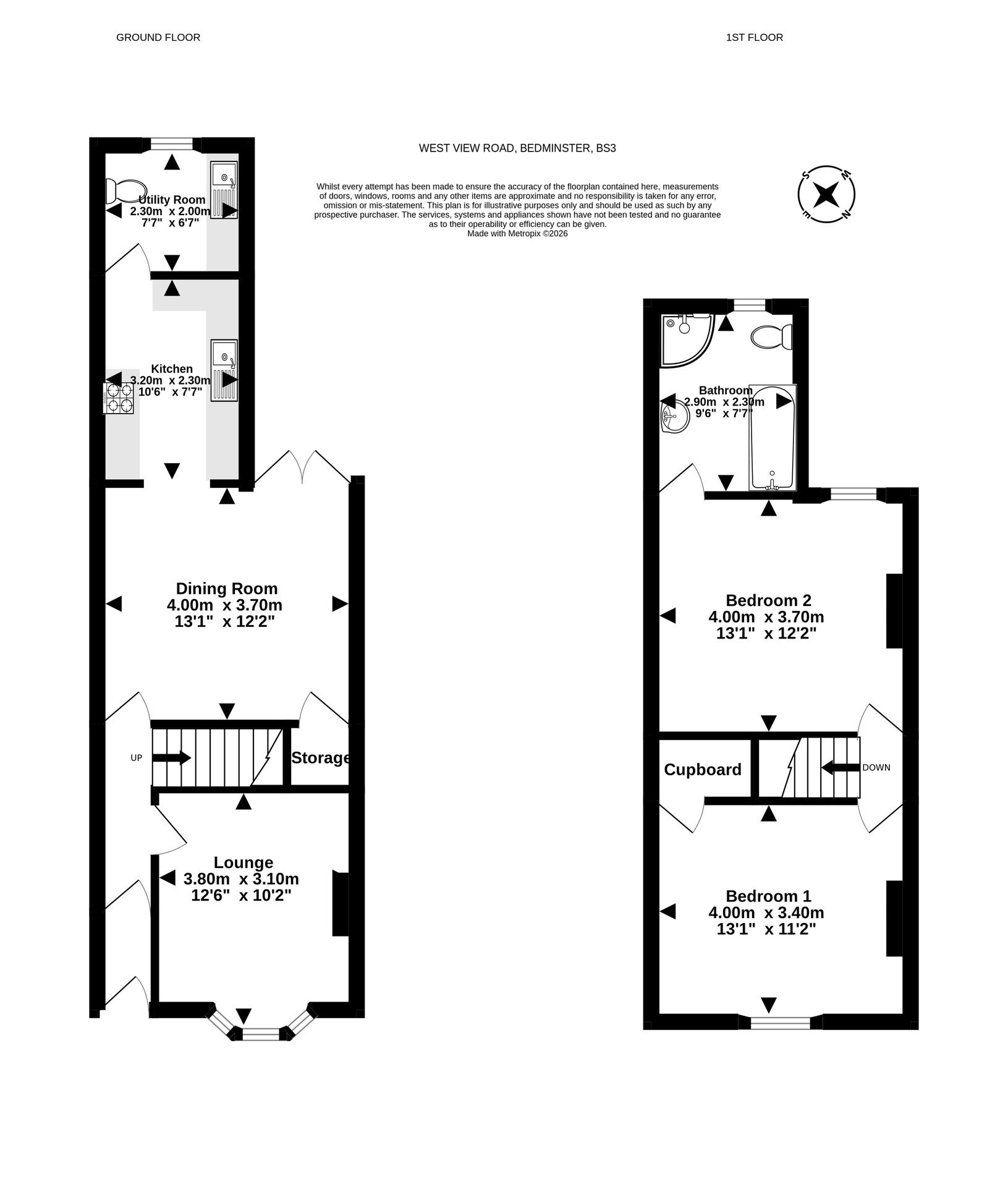6 West View Road, Bristol floorplan