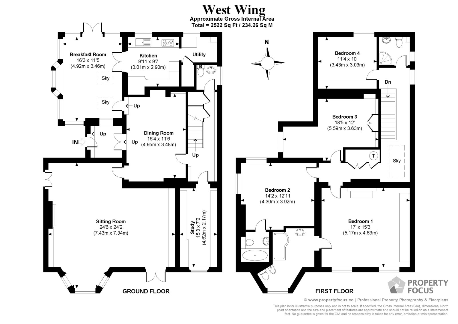 West Wing, 43, Church Lane, Wiltshire floorplan