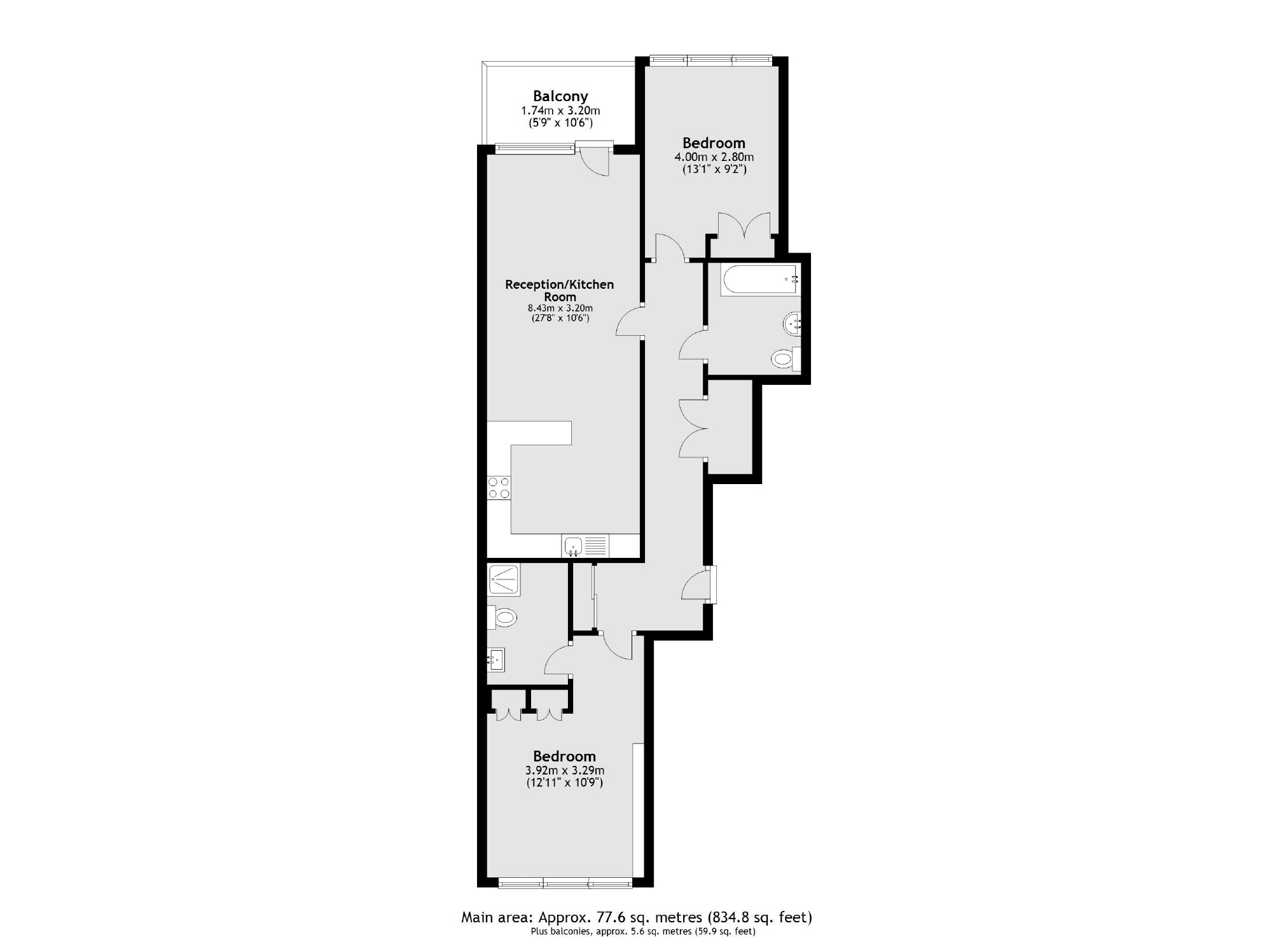 76 Brunswick House, Parr's Way, London floorplan