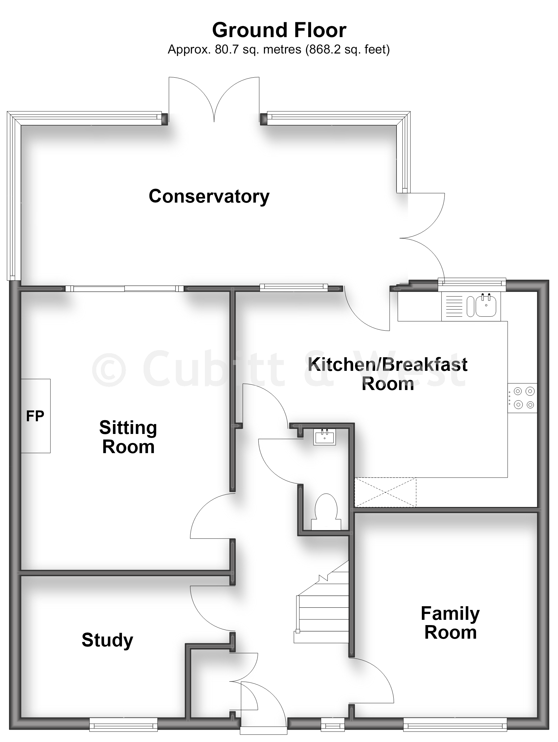 38, Walwyn Close, Chichester floorplan