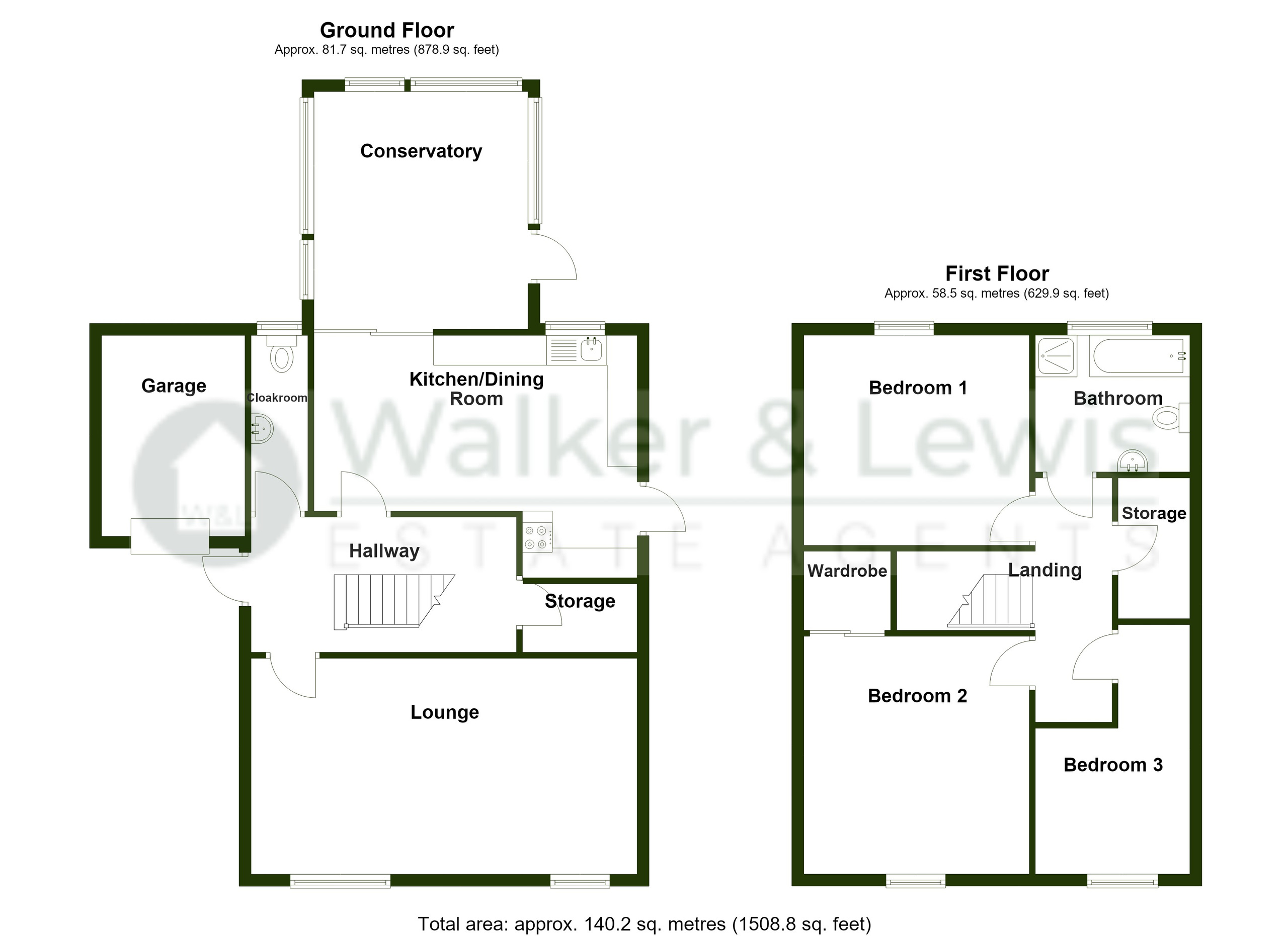 48 Brecon Rise, Pant, Merthyr Tydfil floorplan