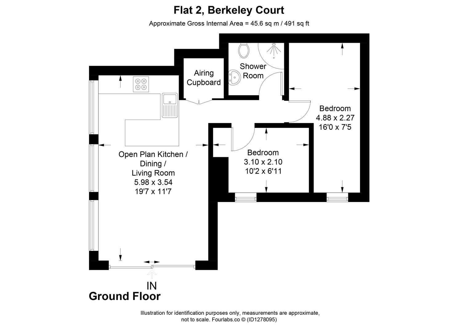 Berkeley Court, Looe floorplan