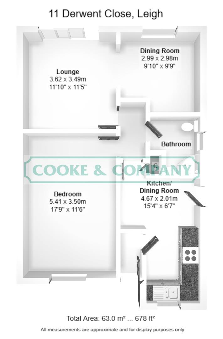 11, Derwent Close, Leigh floorplan