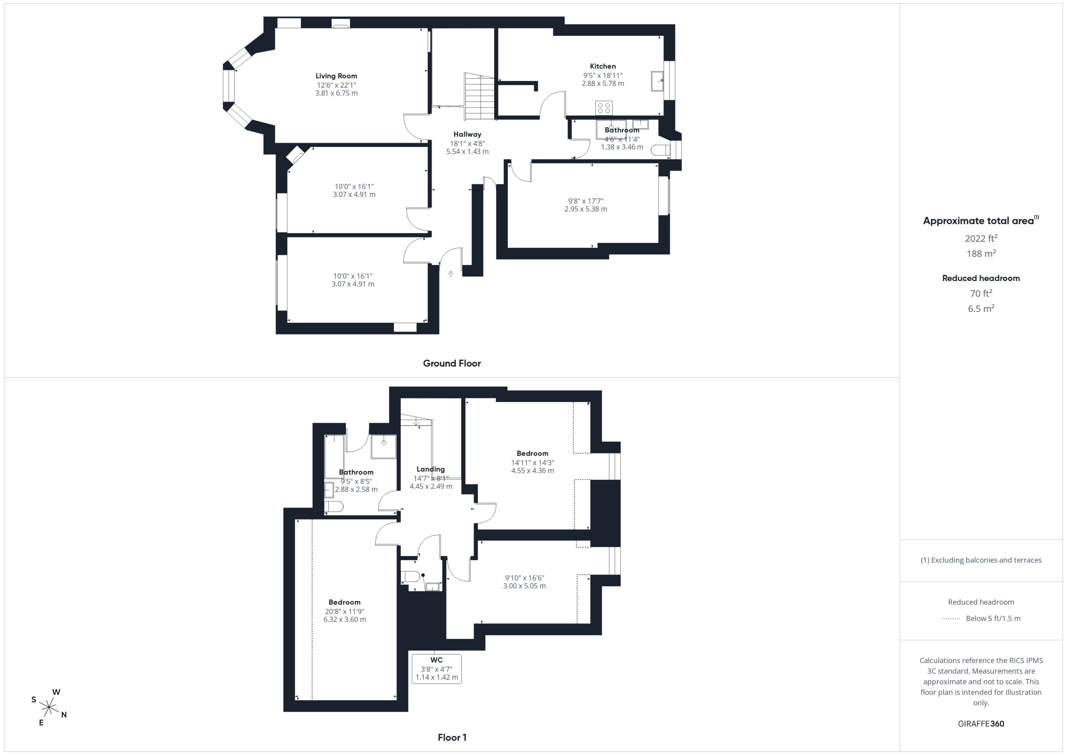 43 3F2, Polwarth Gardens, Edinburgh floorplan