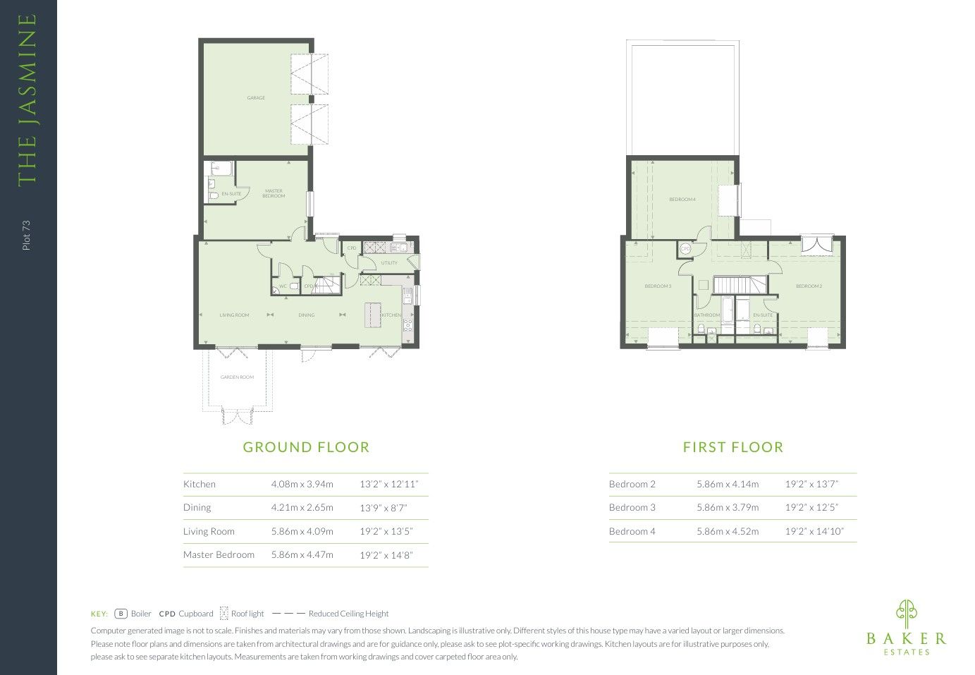 The Jasmine Plot 73, Dartington floorplan
