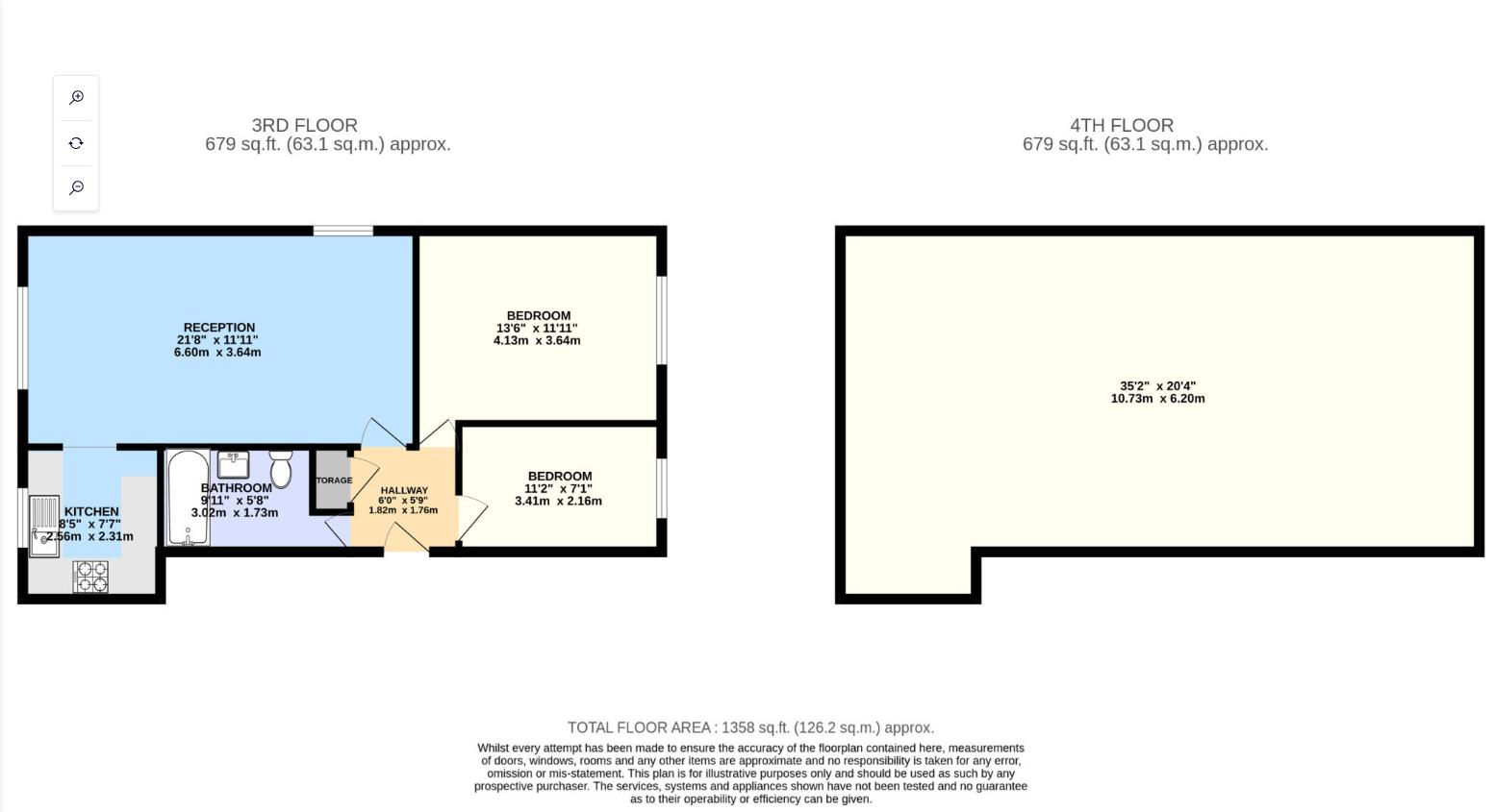 Flat 60, Edmonscote, Argyle Road, London floorplan