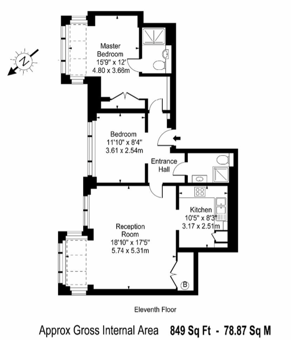 2 Bedrooms Flat to rent in 21 Sheldon Square, London W2