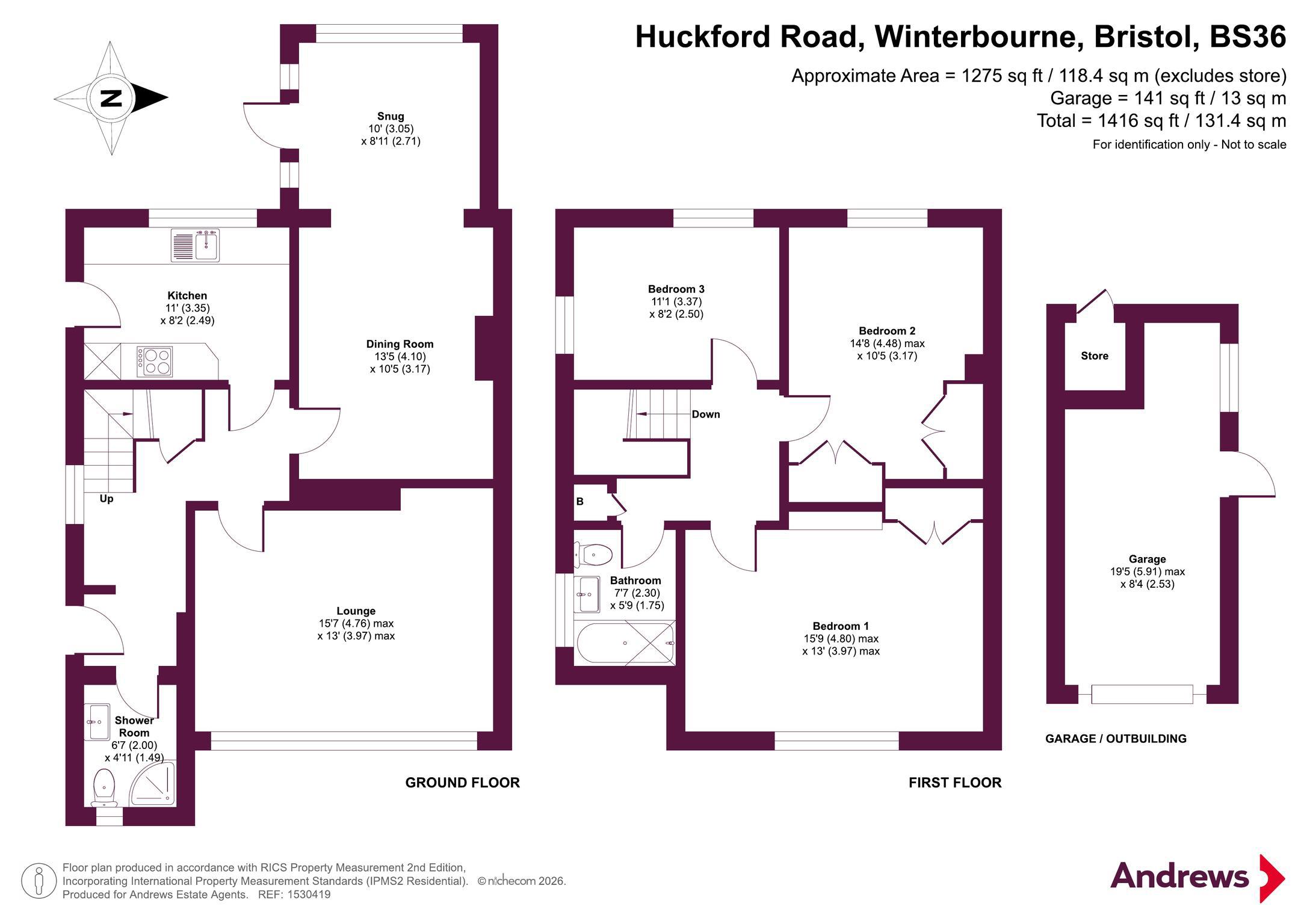 Huckford Road, Bristol floorplan