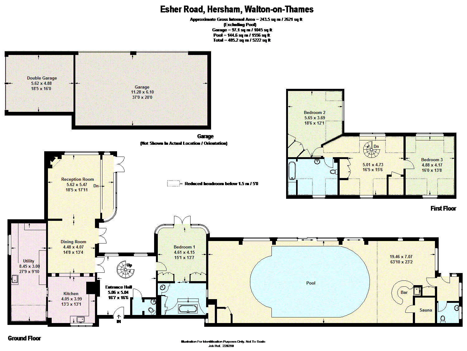 3 Bedrooms Detached house for sale in Esher Road, Hersham, Walton-On-Thames, Surrey KT12