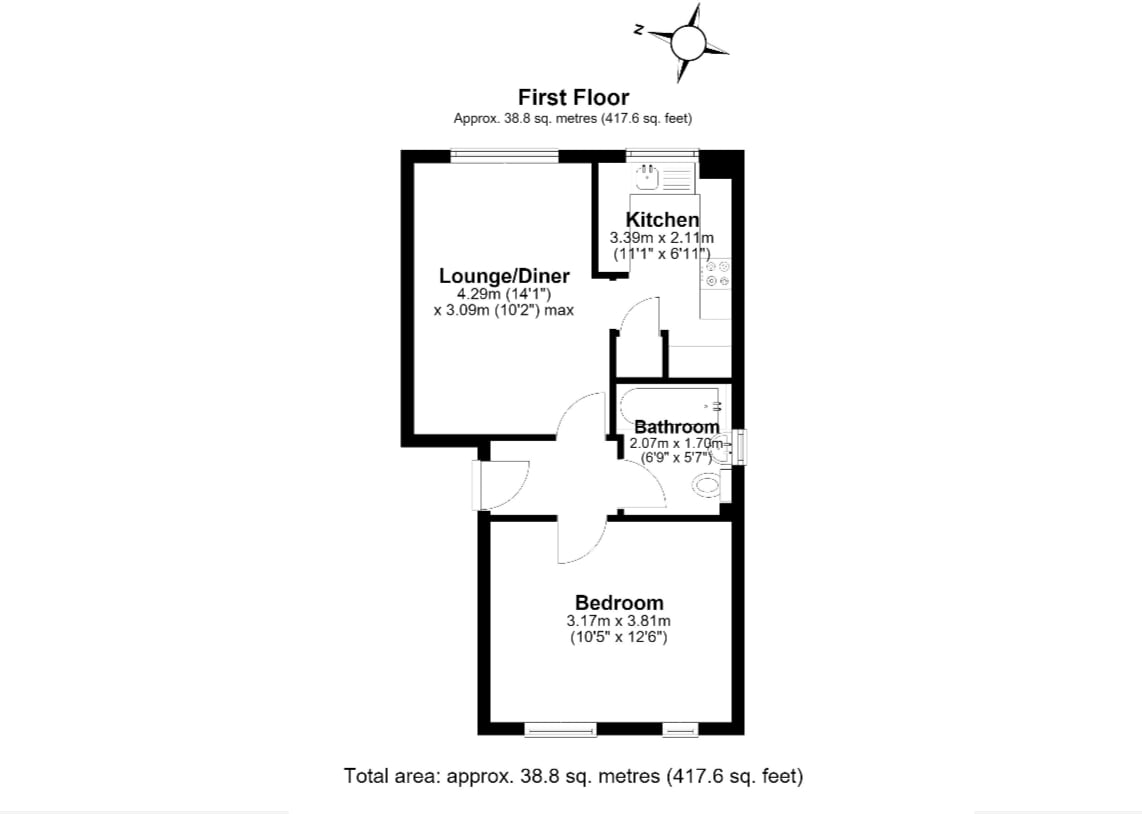 Flat 19, Burbage House, London floorplan