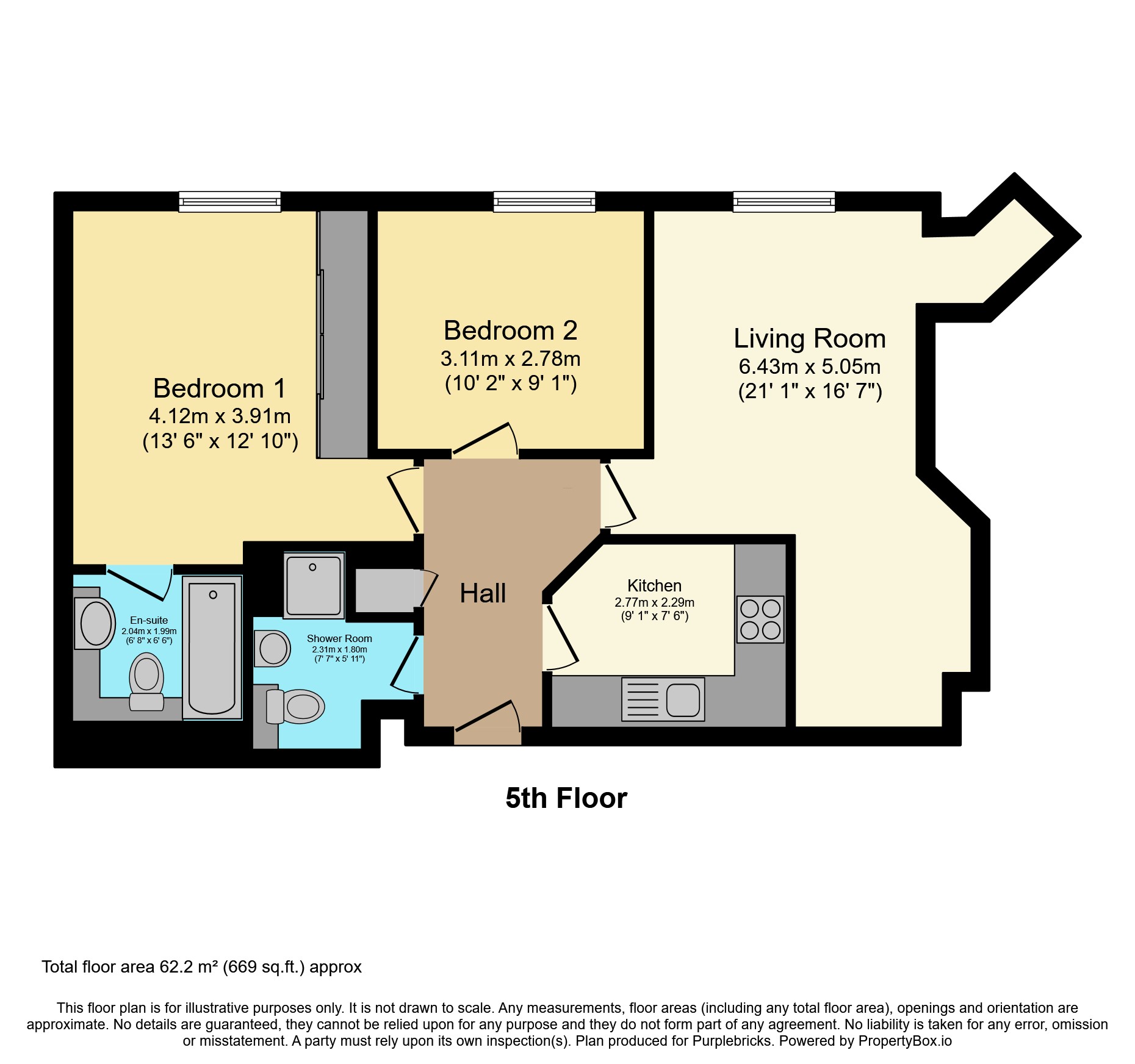 Flat 148 South Block 1b, Belvedere Road, London floorplan