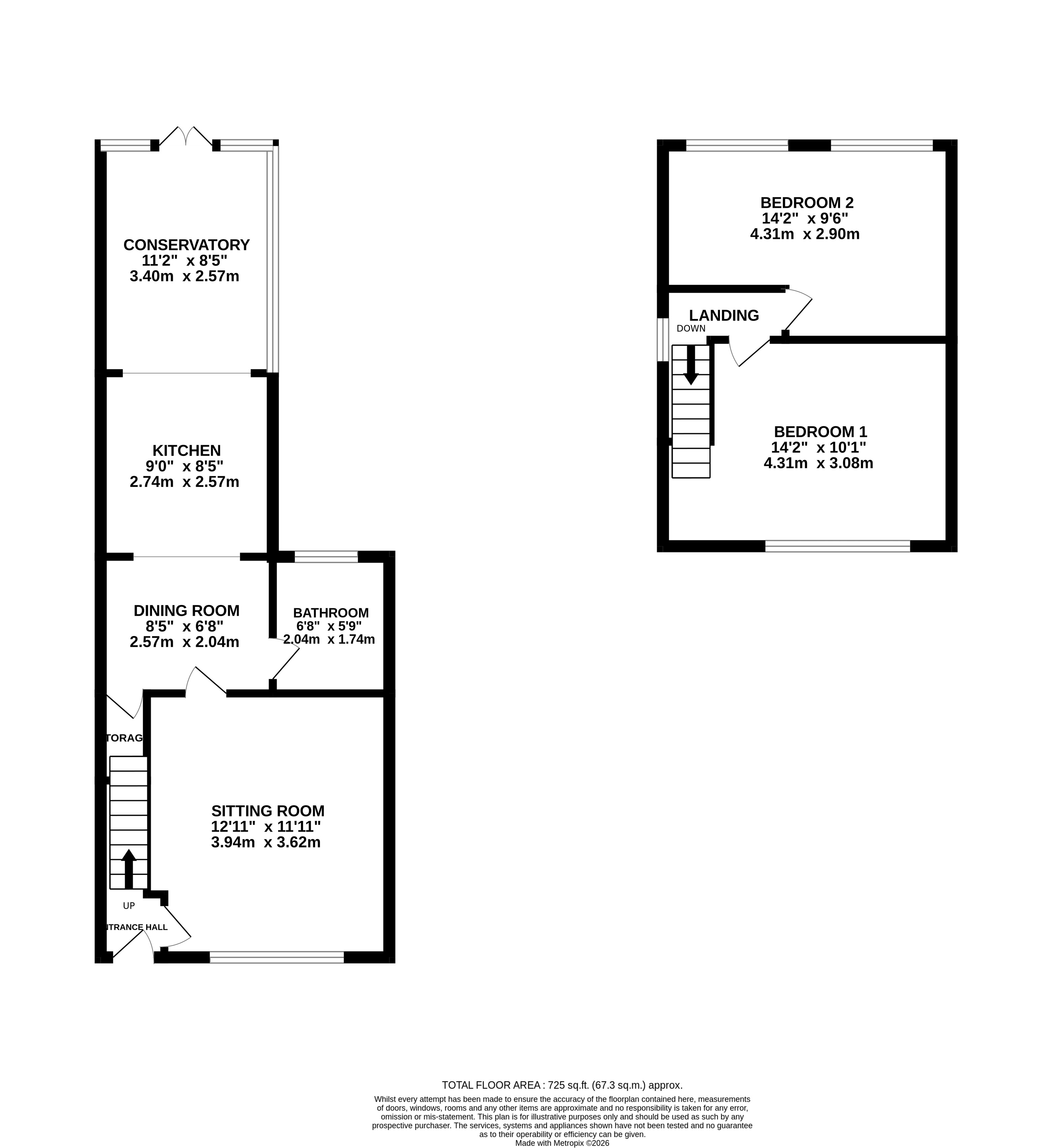 12, Heath Gardens, Wigan floorplan