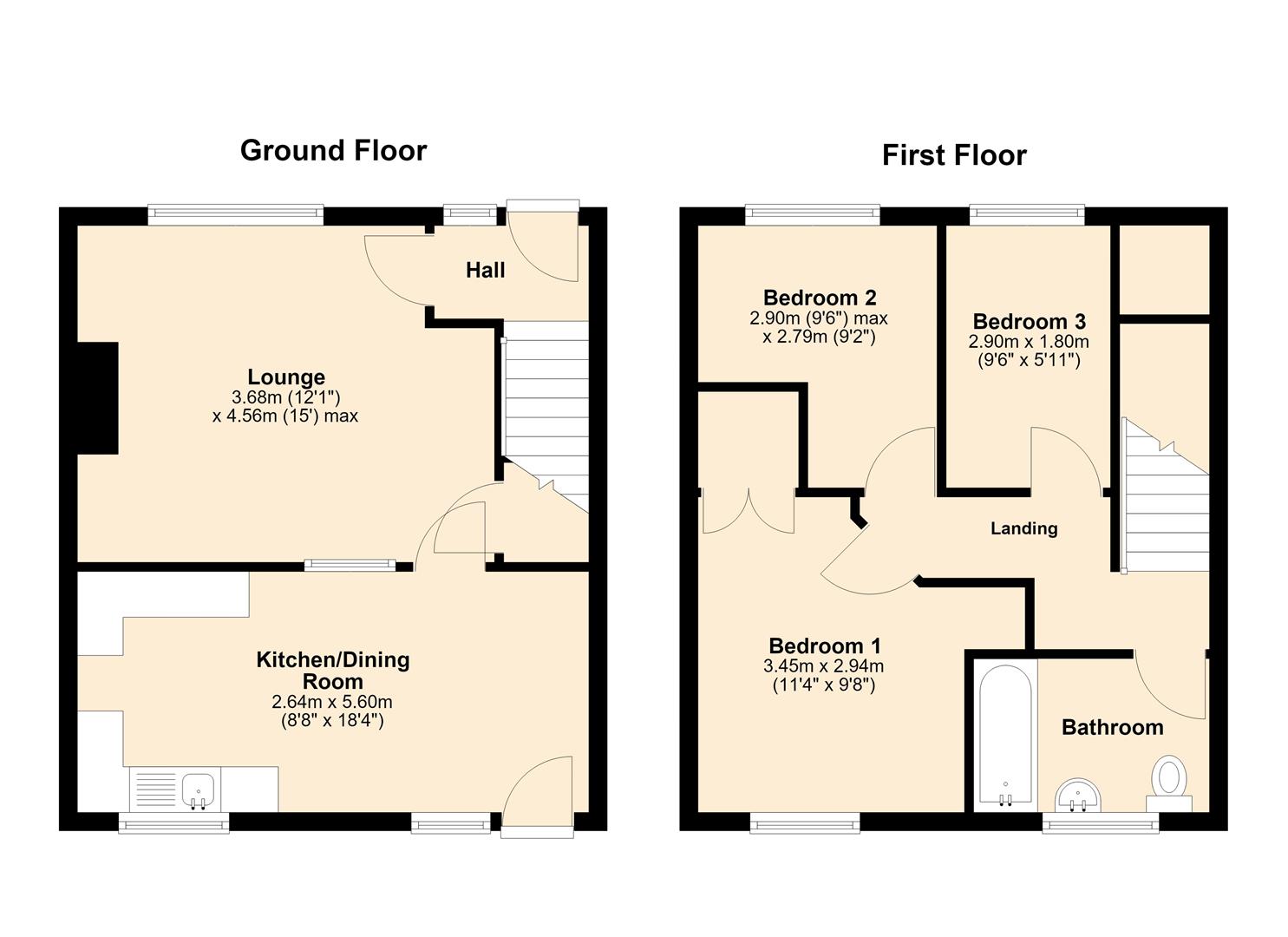 54, Brixton Close, Hull floorplan