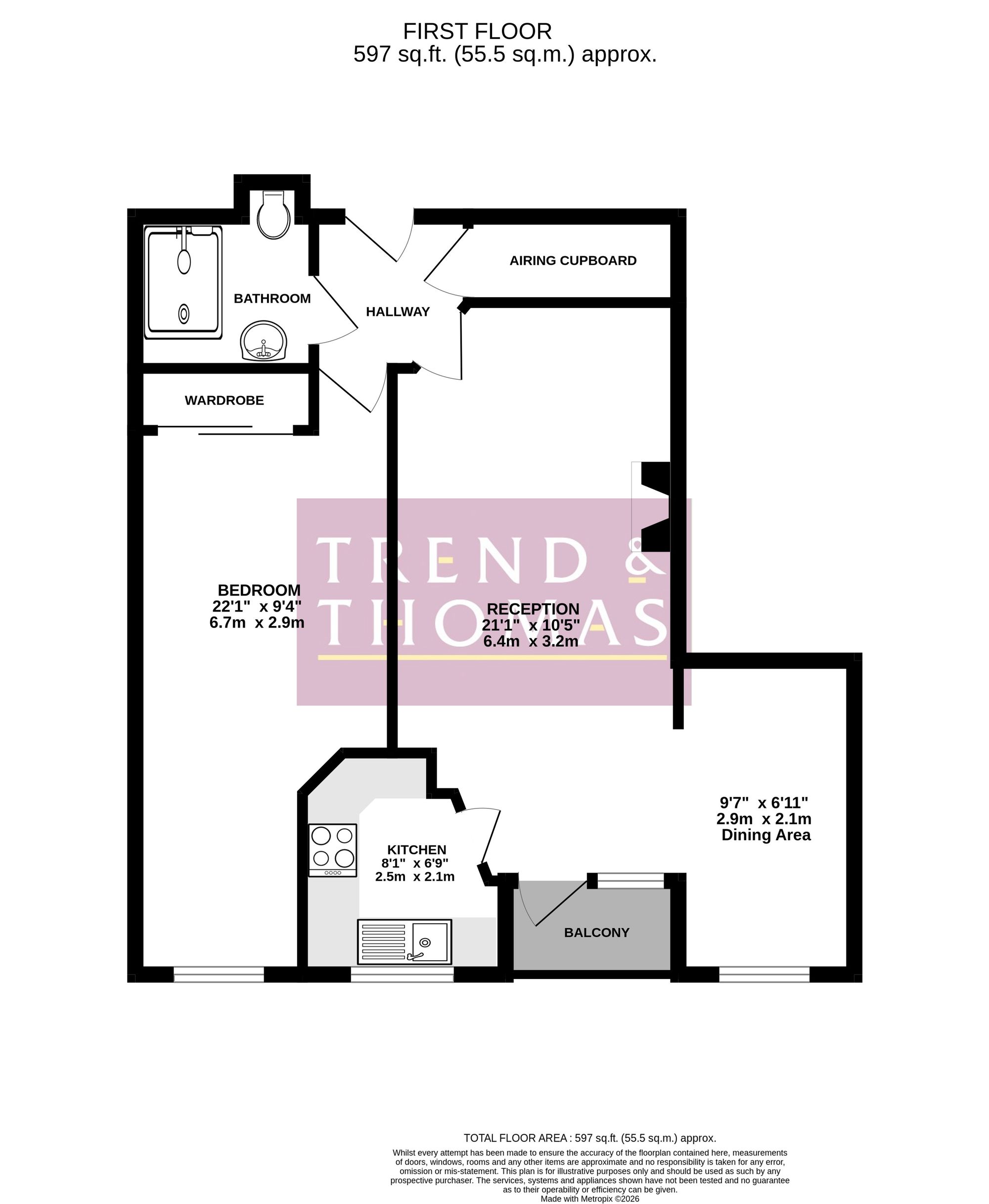 Flat 14, Middlemarch Lodge, Rickmansworth floorplan