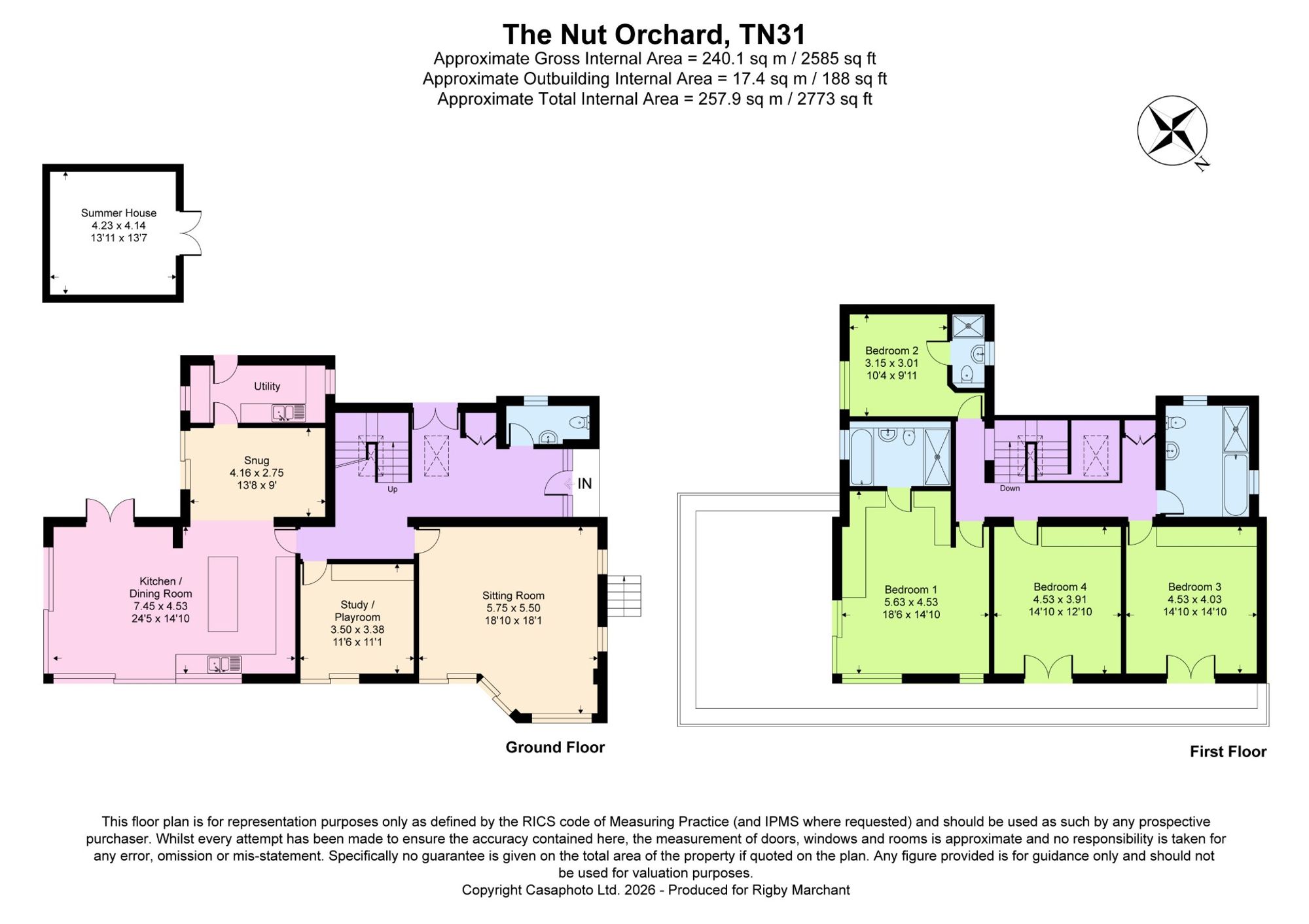 The Nut Orchard, New England Lane, Rye floorplan